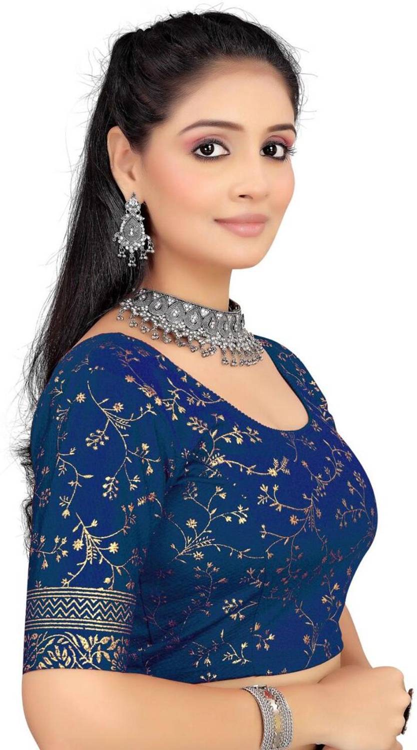 SCUBE DESIGNS Women Round Neck Half Sleeve Blouse - Image 3