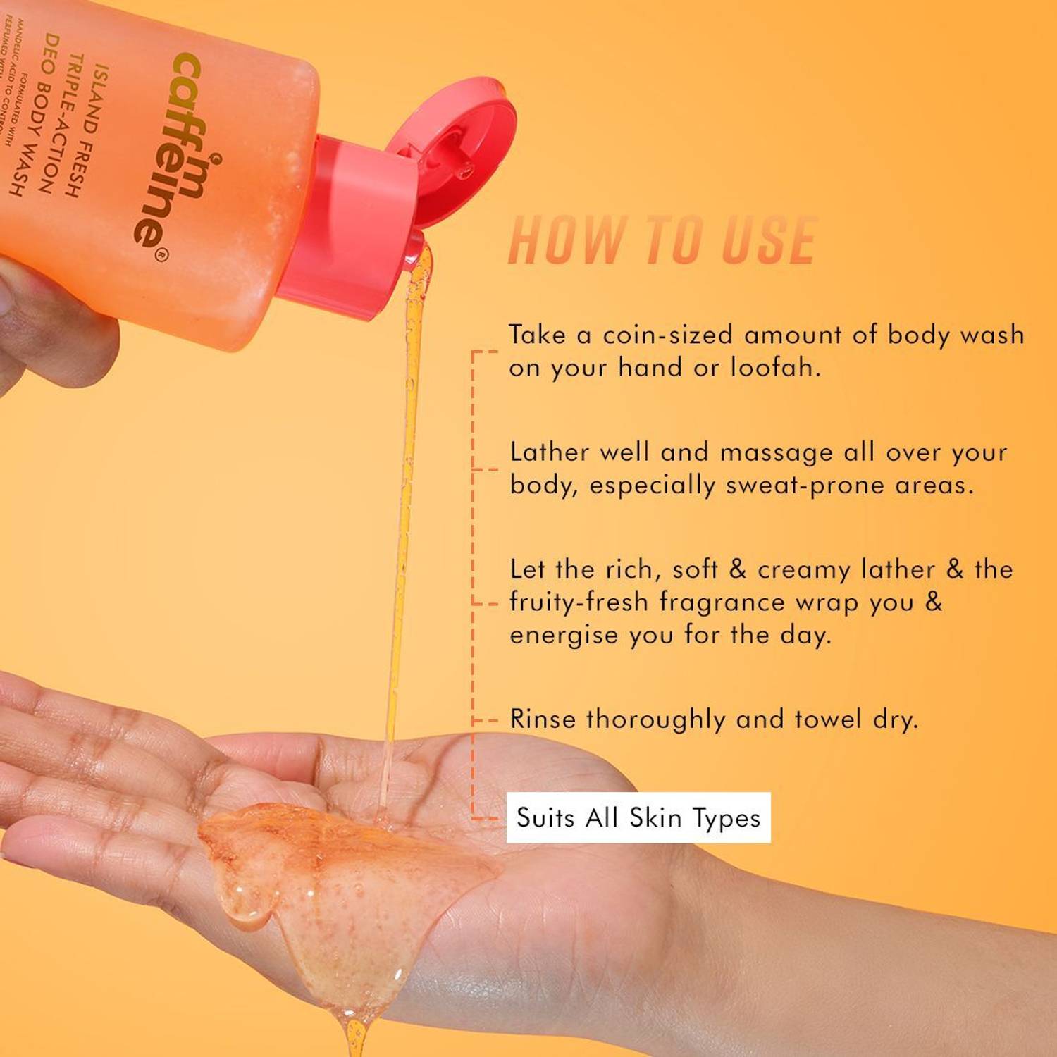 mCaffeine 3-in-1 Perfume Body Wash 250ml - Image 4