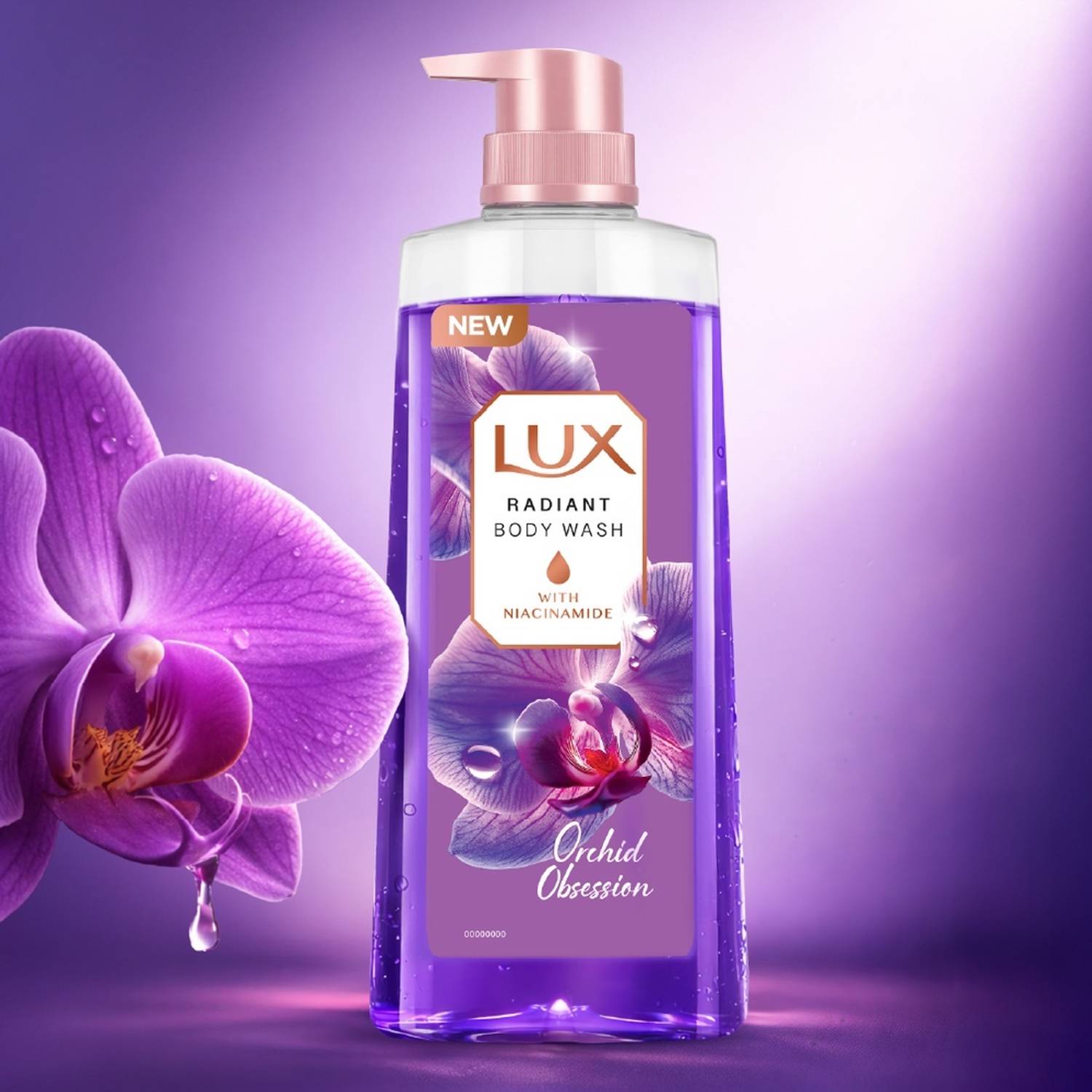 LUX Black Orchid & Juniper Oil Body Wash 250ml - Image 3