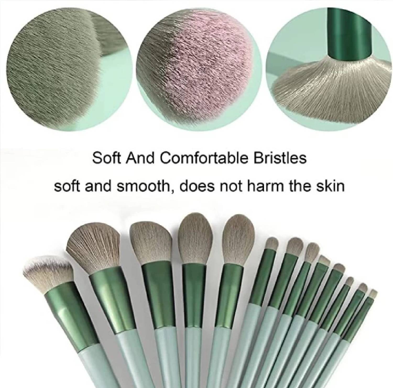 VAGONS 13pc Makeup Brush Set with Pouch 13 Pieces - Image 3