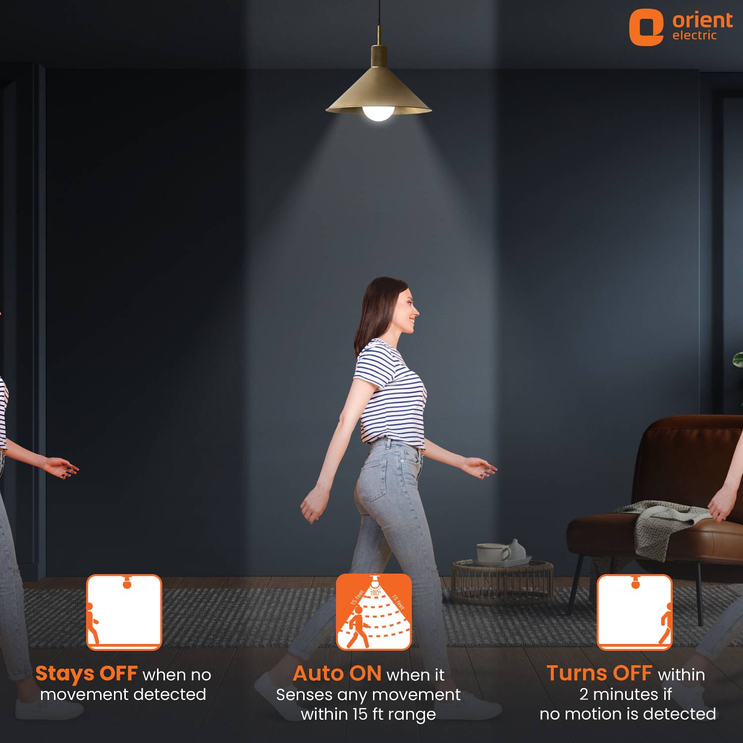 Orient Electric 10W Motion Sensor B22 LED Bulb - Image 3