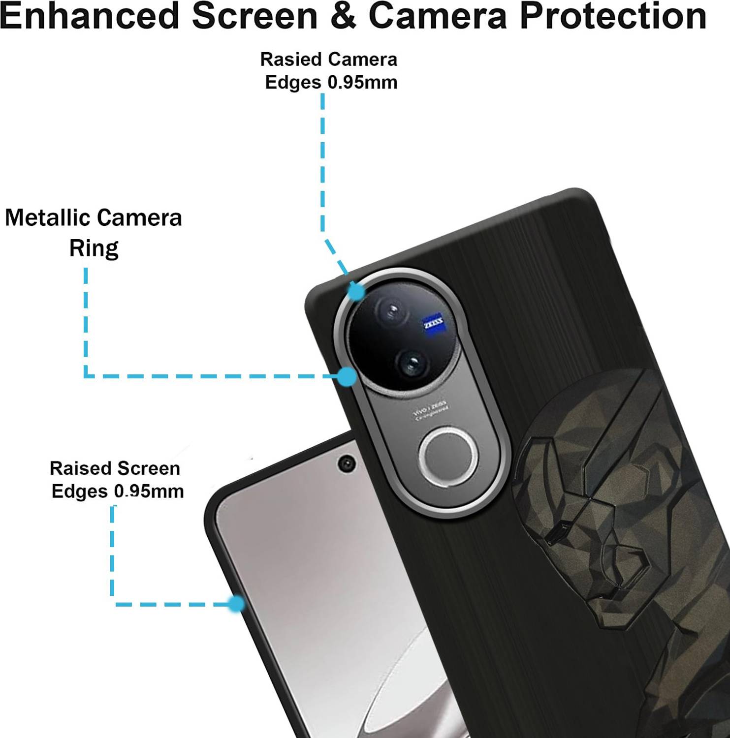 PrintCzar Vivo V50, V50e Rubber Back Cover - Image 2