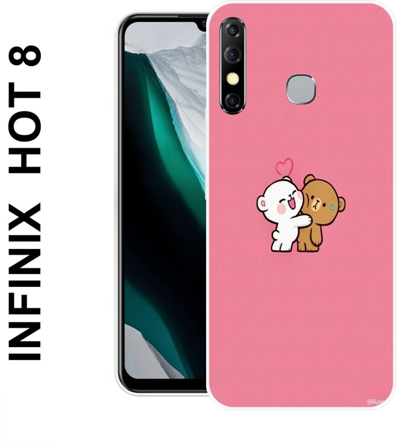 MOBECARE INFINIX HOT 8 PANDA, LOVE, CUTE, HEART, COOL, UNIQUE