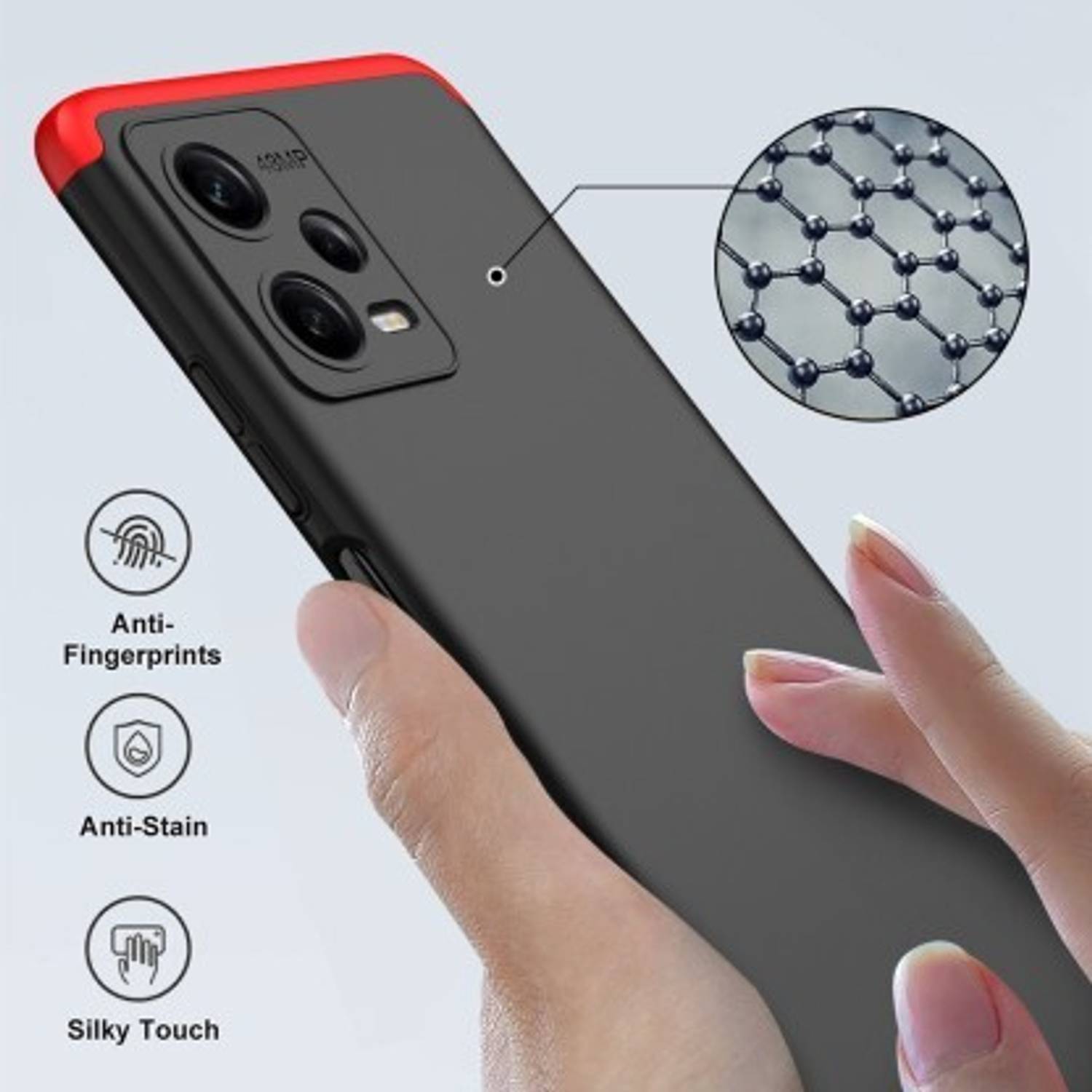 MatteSmoke Redmi Note 12 5G Plastic Back Cover - Image 5