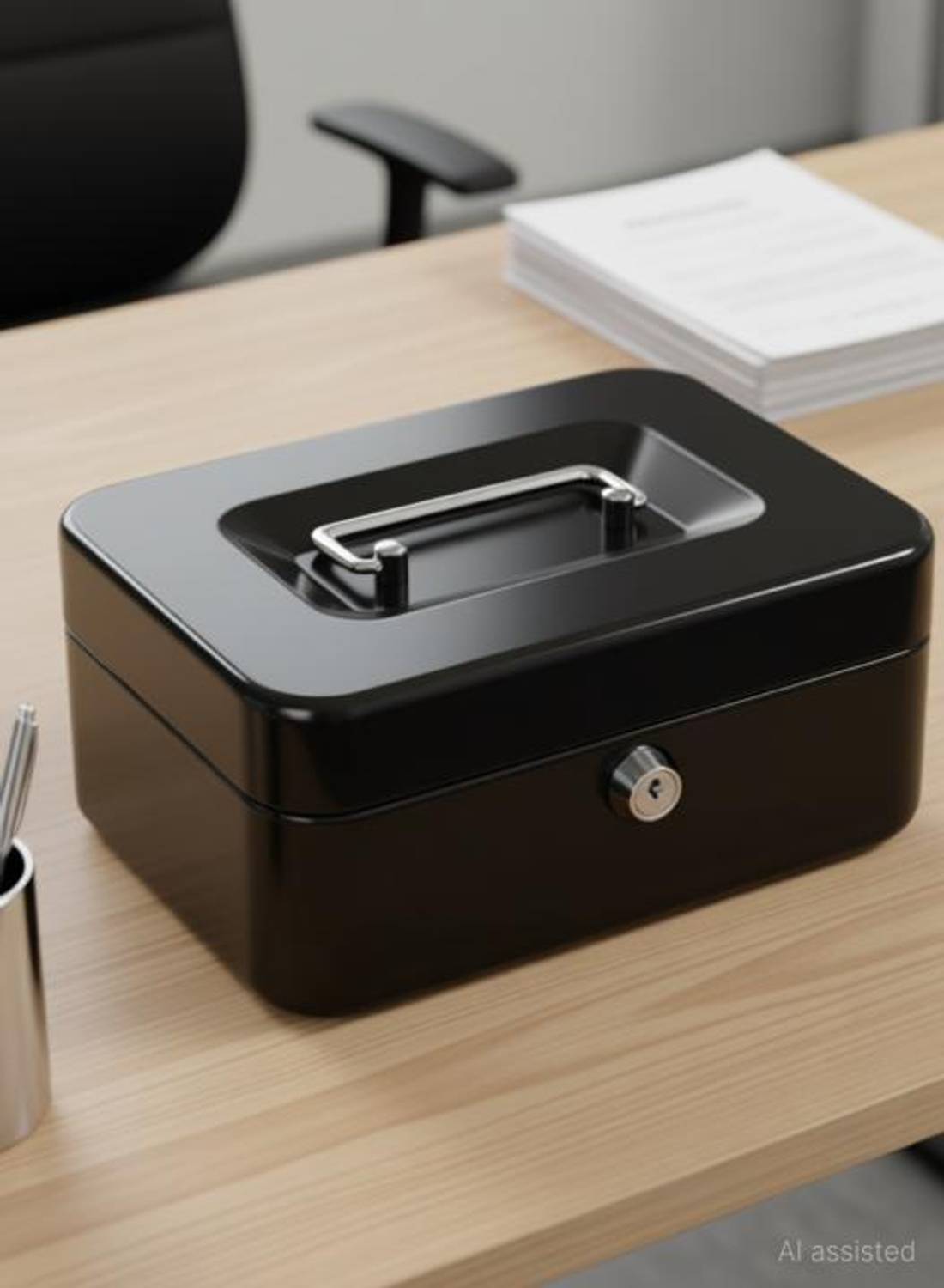 Betlex 8 Inch Cash Box with Lock - Image 1