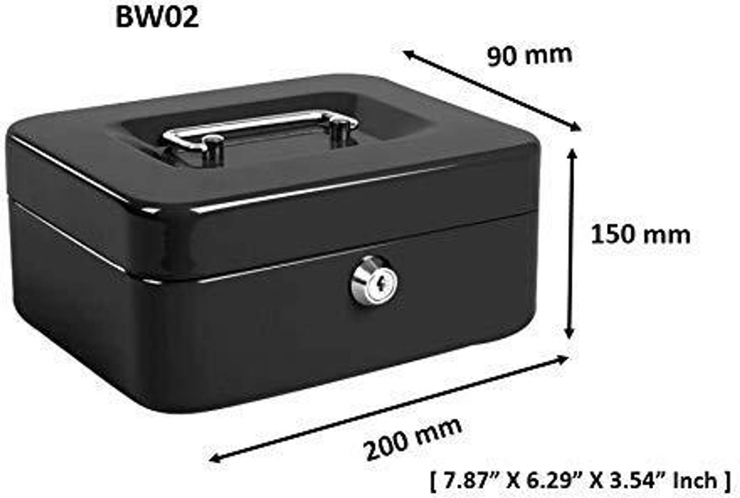 Betlex 8 Inch Cash Box with Lock - Image 5