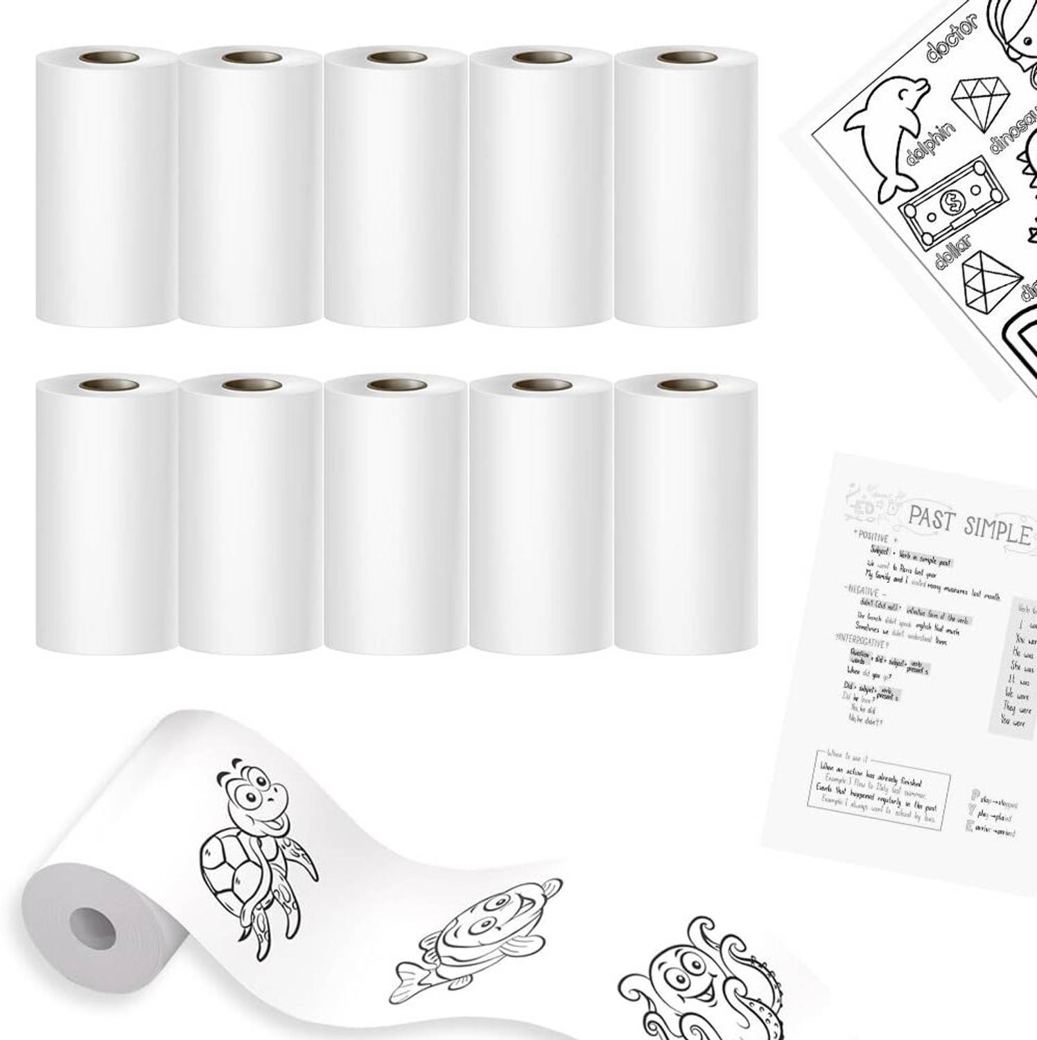 SWL Mini Printer Roll 9 White Refill - Image 1