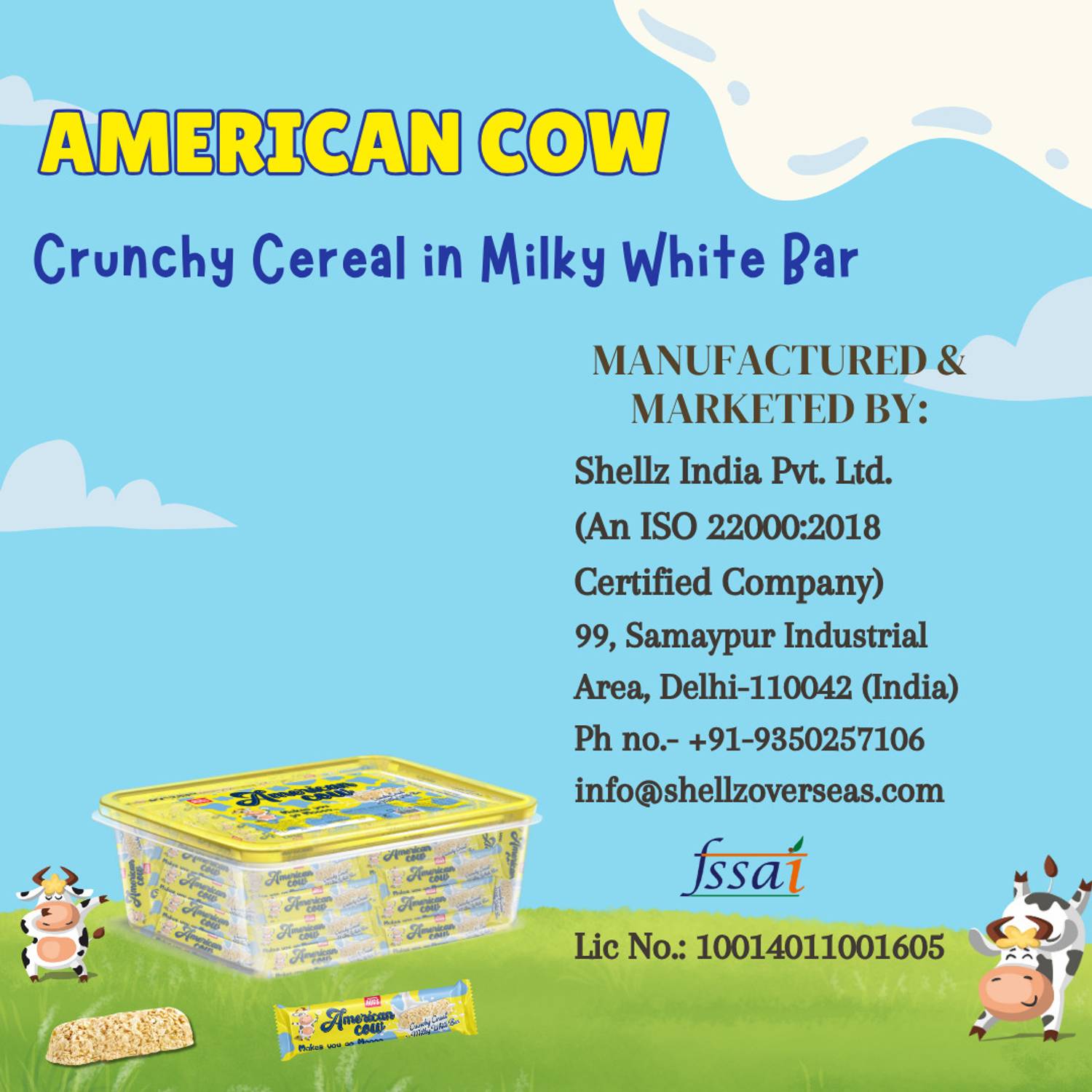 HUGS American Cow White Chocolate Cereal Bar - Image 5