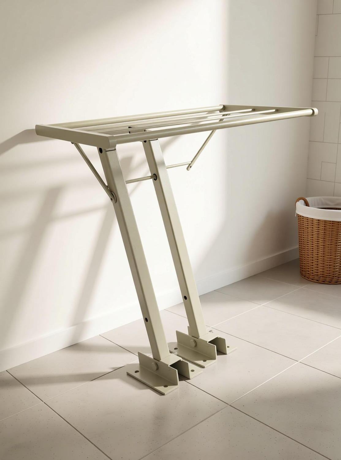 Roborich Steel Wall Cloth Dryer Stand 5T-SHOPSY-WHITE-WALL-MOUNT-55