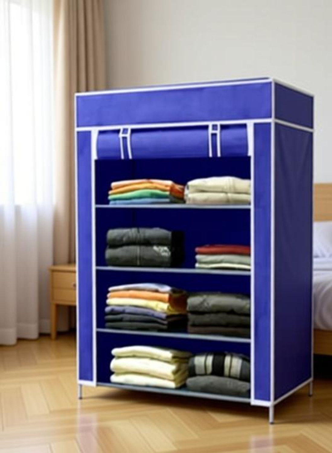 Dewberries Carbon Steel Collapsible Wardrobe