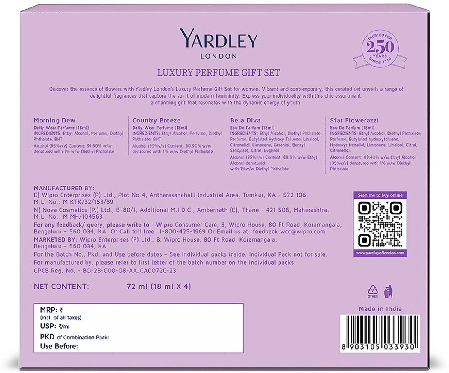 Yardley London Luxury Perfume Gift Set for Women - Image 3
