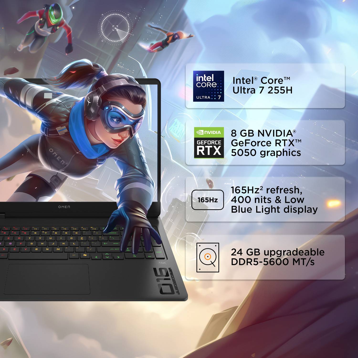 HP OMEN 16 Intel Core Ultra 7 255 H 24GB 1TB SSD - Image 2
