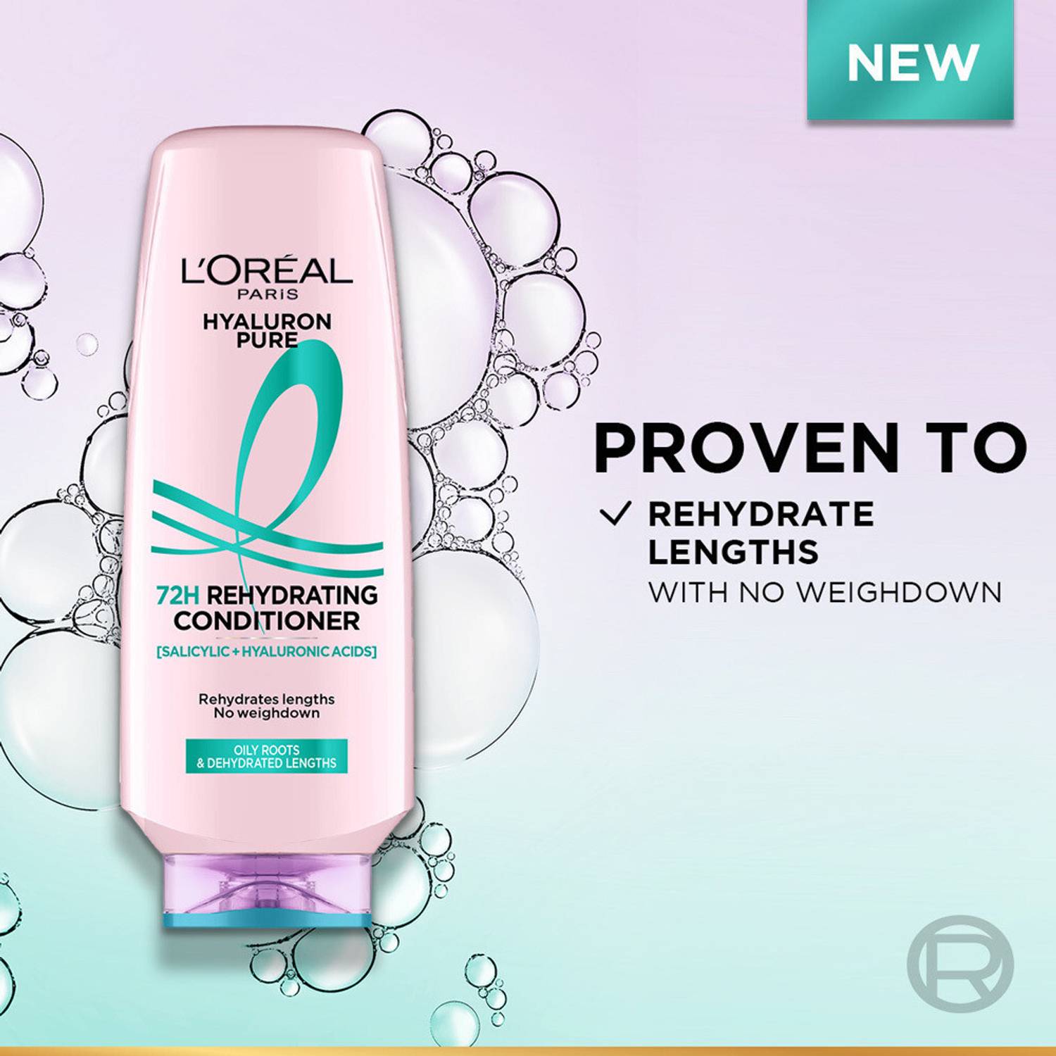 L'Oréal Paris Hyaluron Pure 72H Rehydrating Conditioner - Image 2