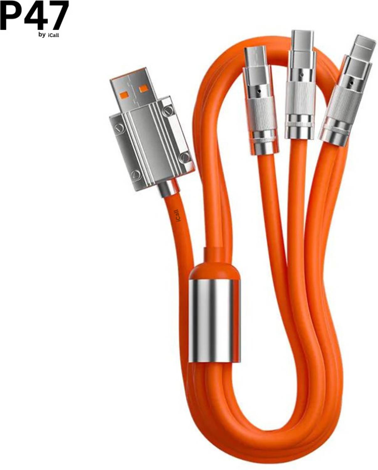 P47 2.4A Fast Charging USB Type C Cable 1.2m - Image 4