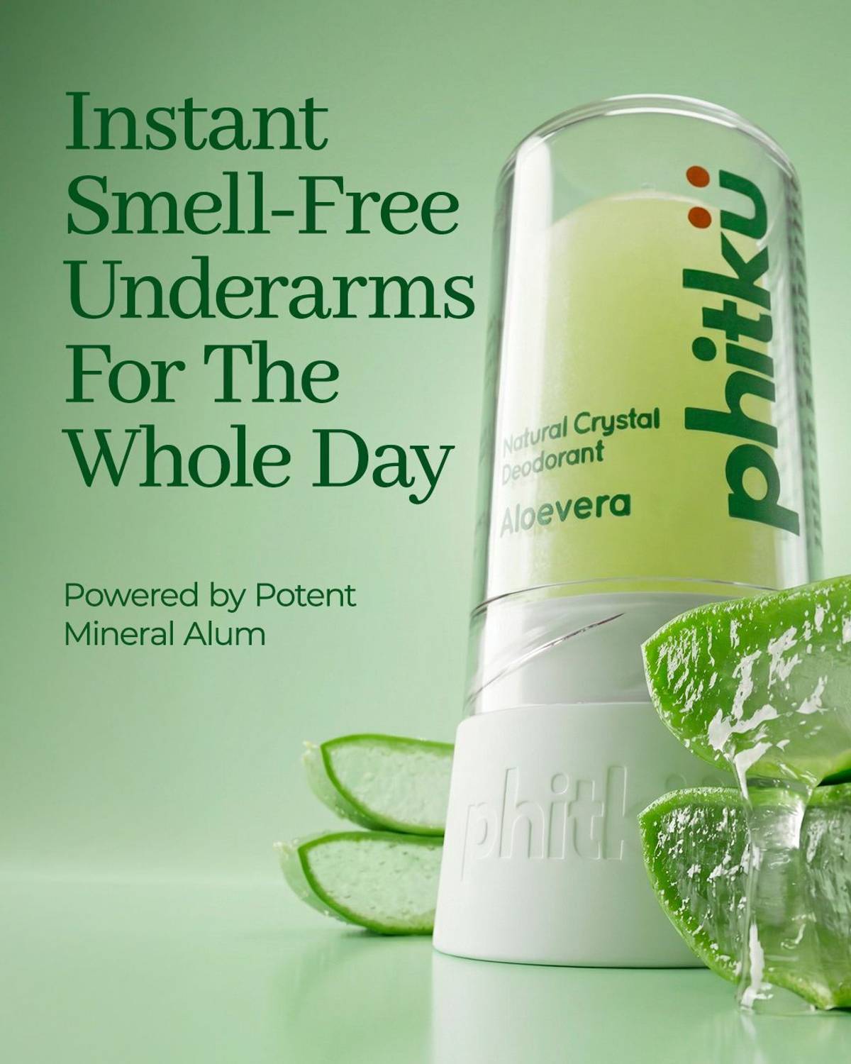Phitku Alum Aloe Roll On 100g - Image 3