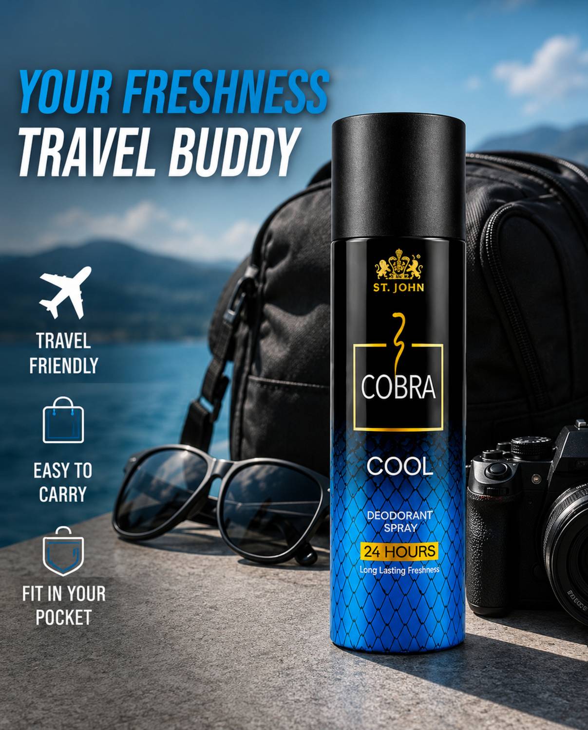 ST-JOHN Cobra Deodorant Cool 150ml Spray - Image 5