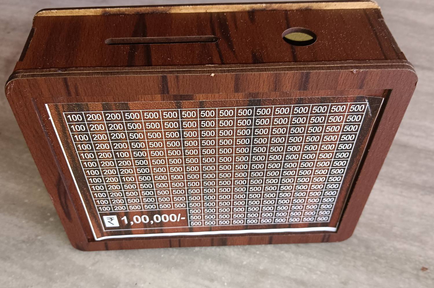 SAMWAX 1 Compartment Wooden Piggy Bank - Image 3
