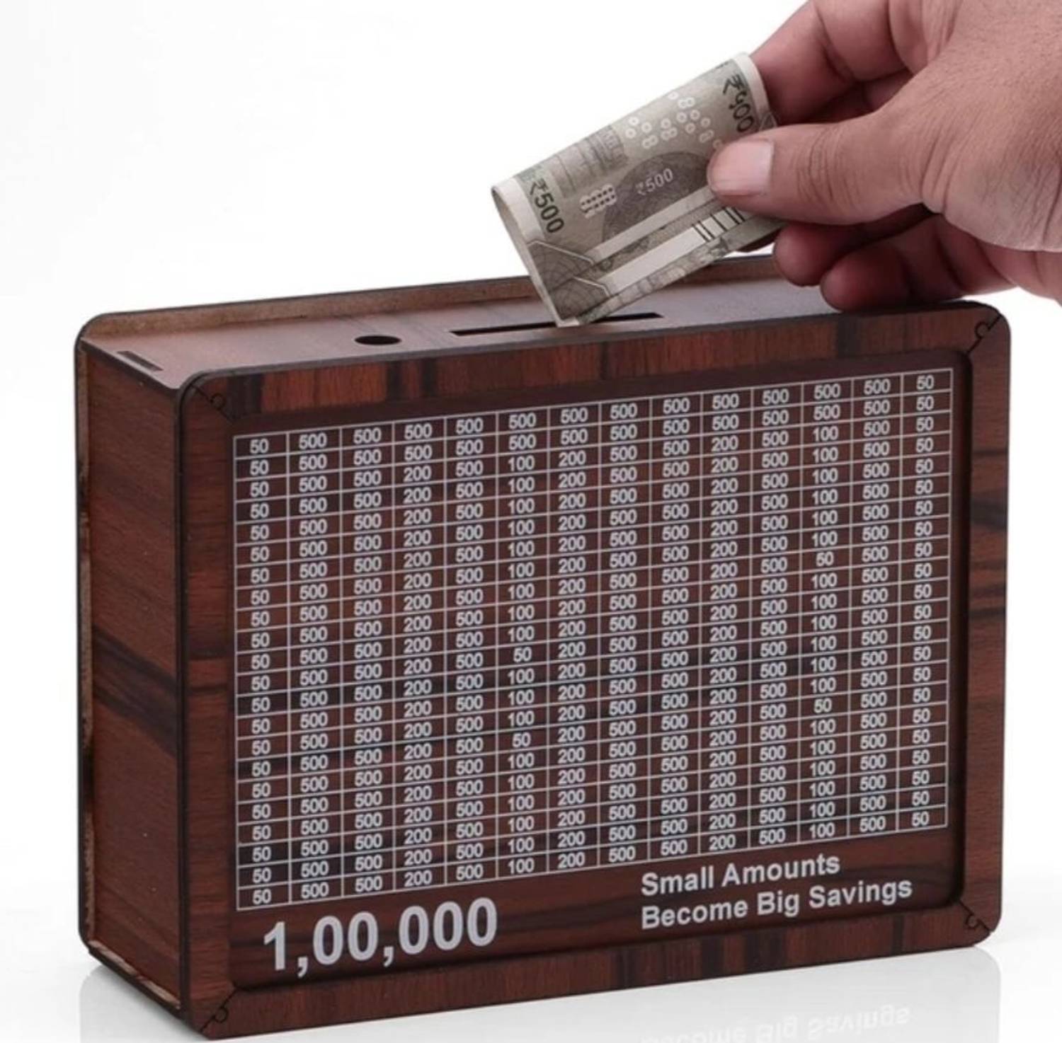 SAMWAX 1 Compartment Wooden Piggy Bank - Image 4