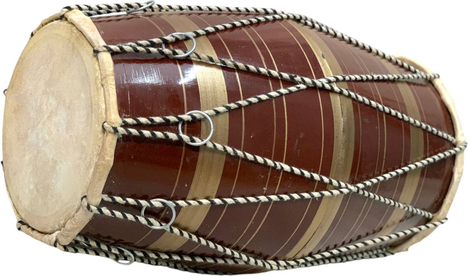 horain traders 12 inch Brown Rope & Rings Baby Dholak - Image 4