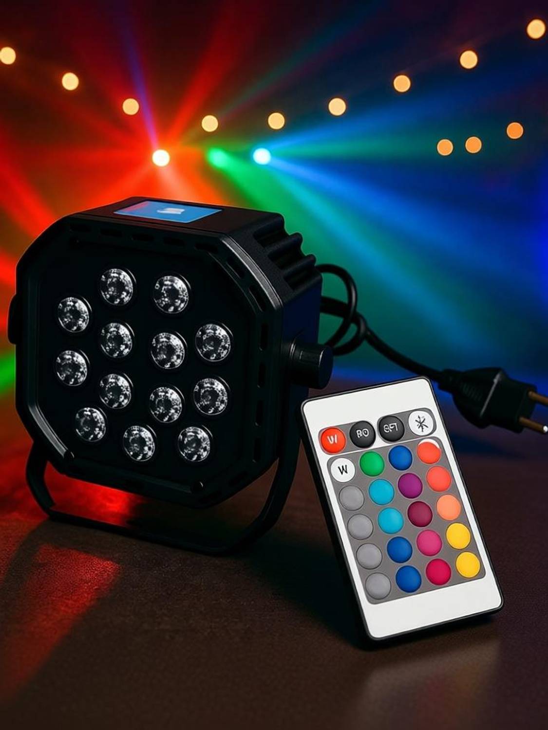 shark tack 12 LED Mini DJ Par Disco Light with Remote - Image 2