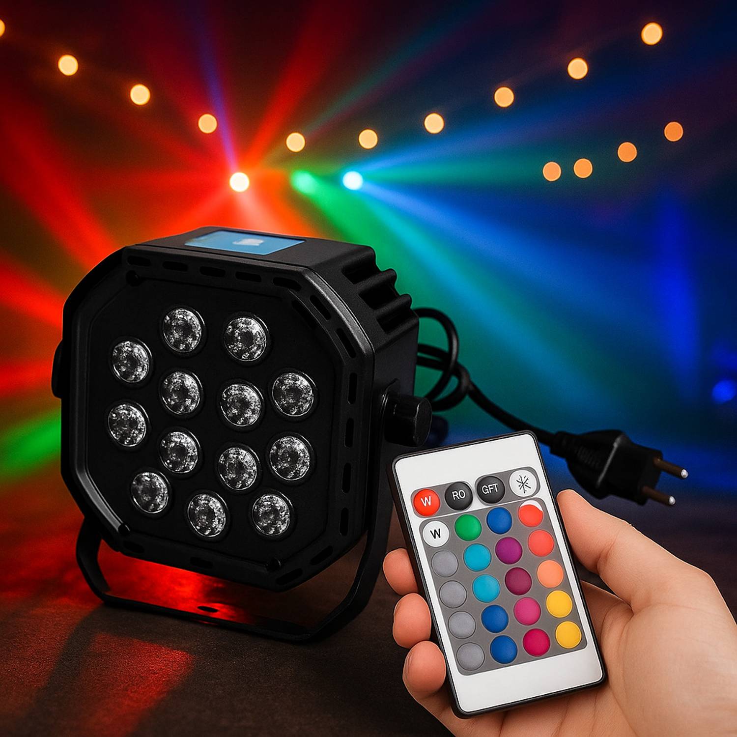 shark tack 12 LED Mini DJ Par Disco Light with Remote - Image 3
