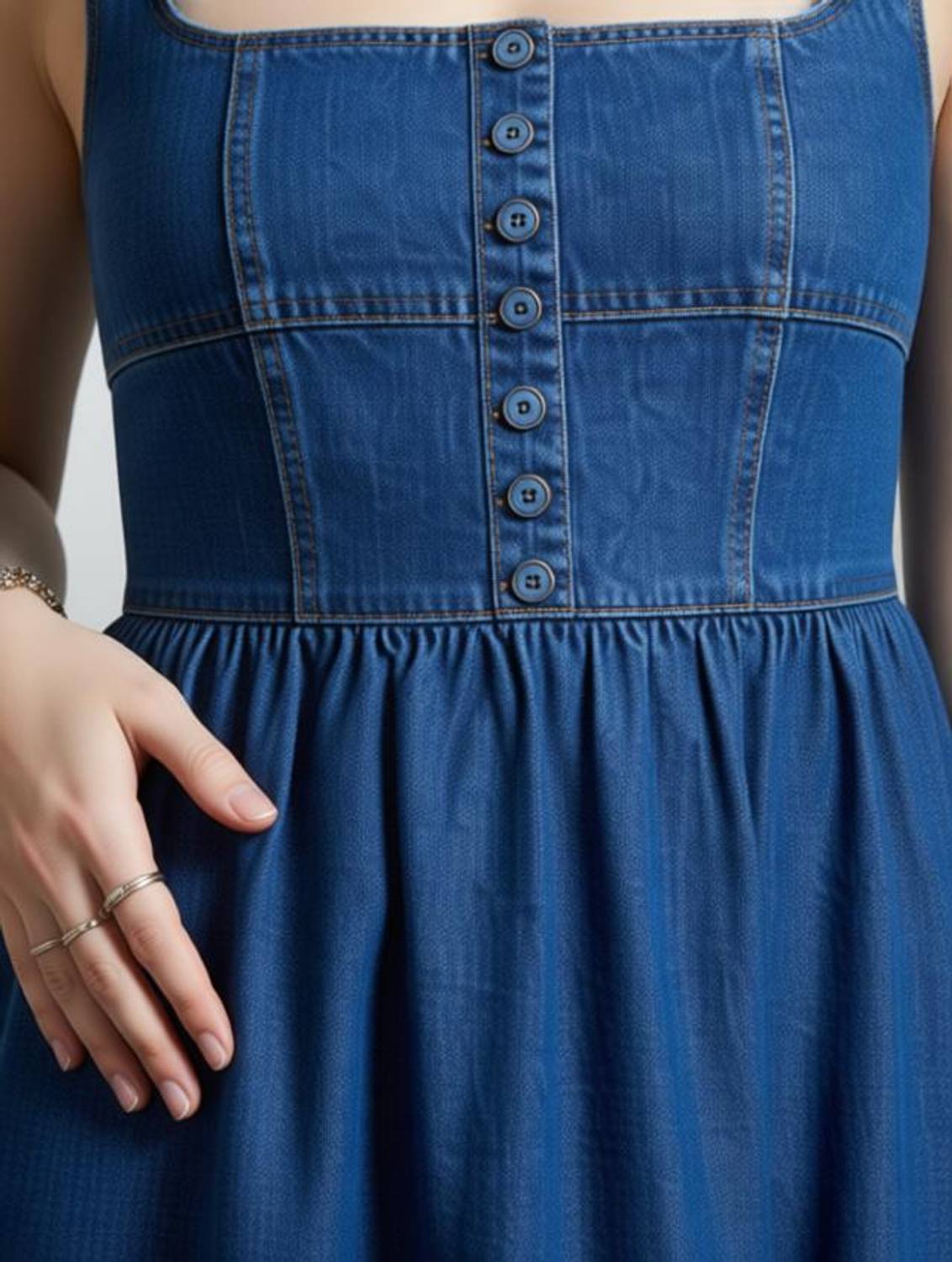 TIARA WORLD Women A-line Dark Blue Dress