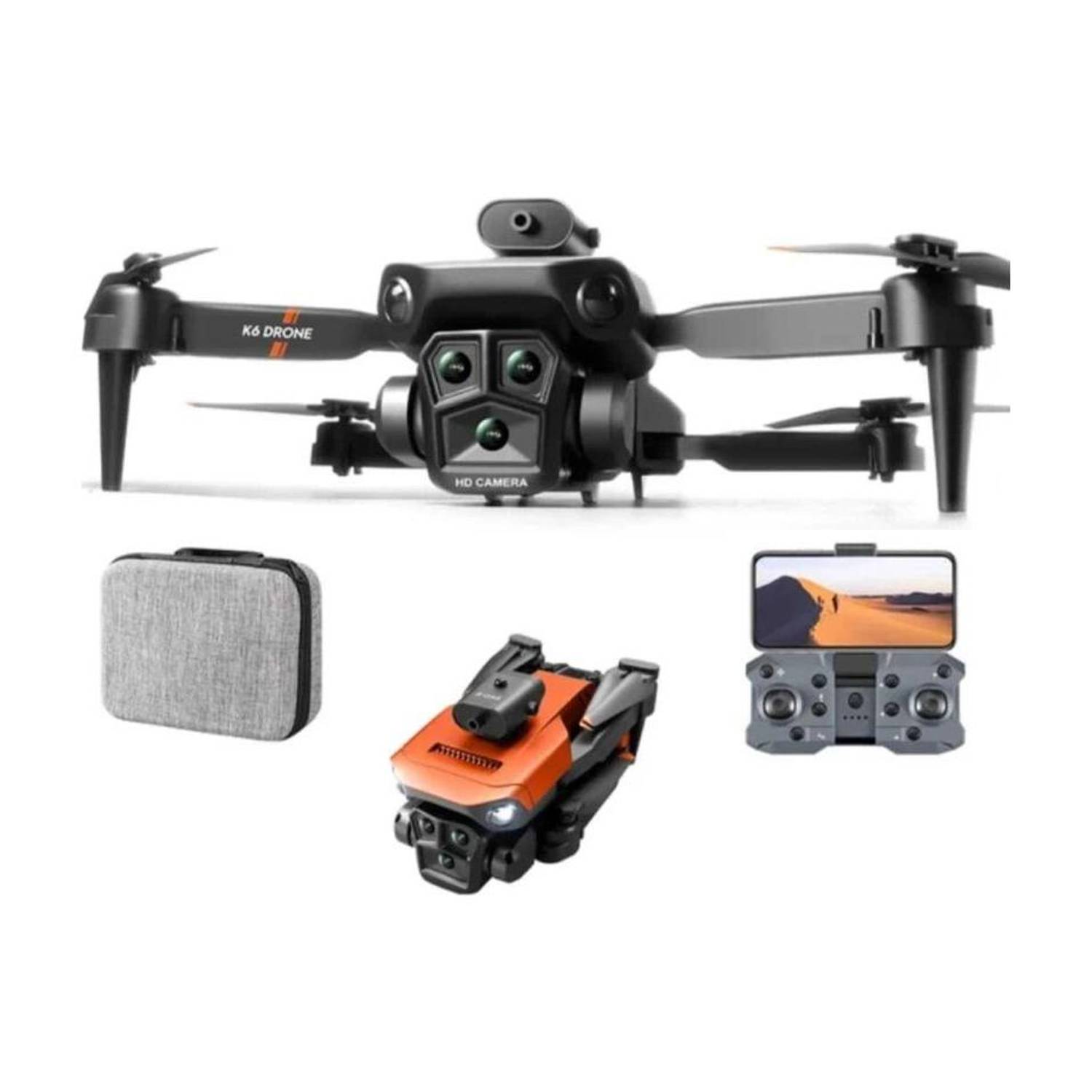 Inquisitive Mini 360 Obstacle Camera K6 Drone With 4K HD Four Side Avoidance Quadcopter Drone - Image 1