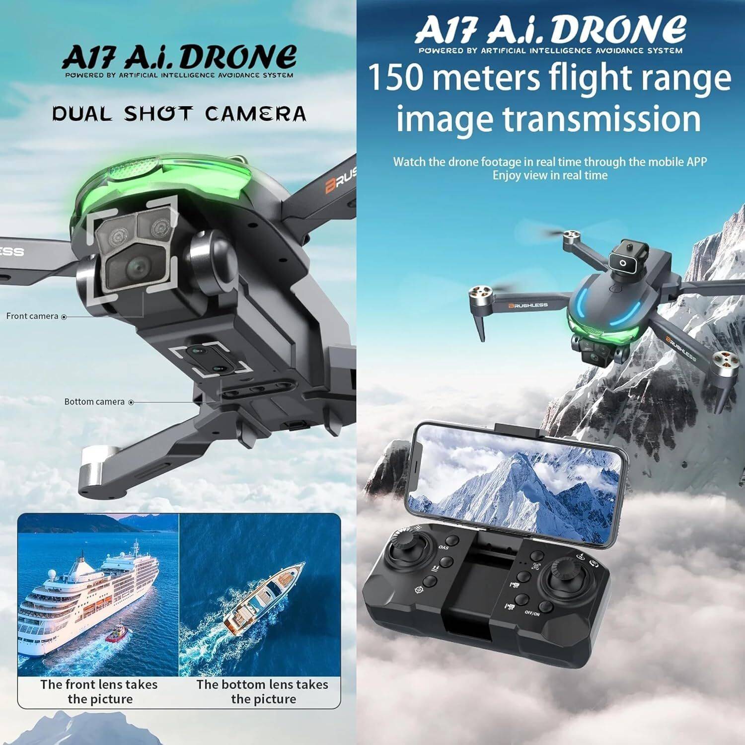GAMESOUL A17 Drone with Camera HD GPS - Image 4