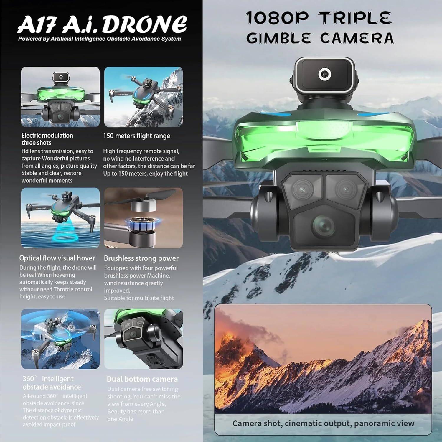 GAMESOUL A17 Drone with Camera HD GPS - Image 3