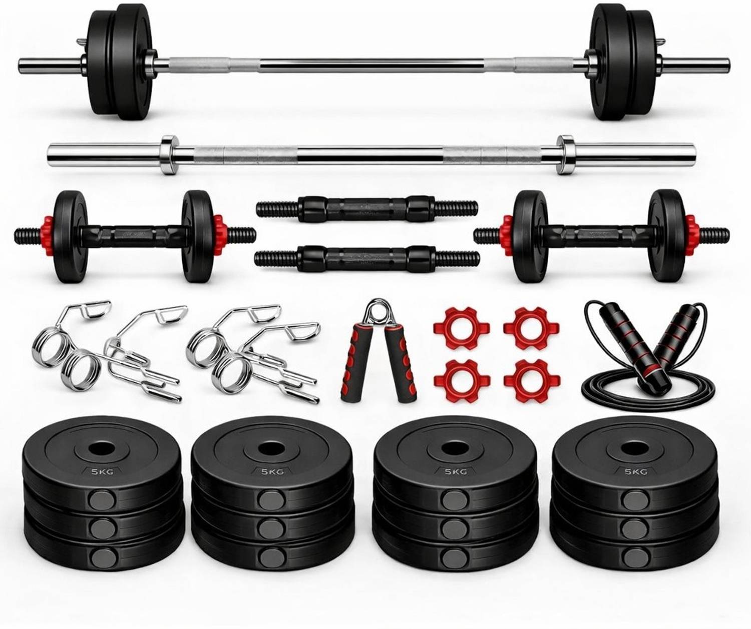 ANSH FIT 25 kg PVC Strength Training Weight Set - Image 1