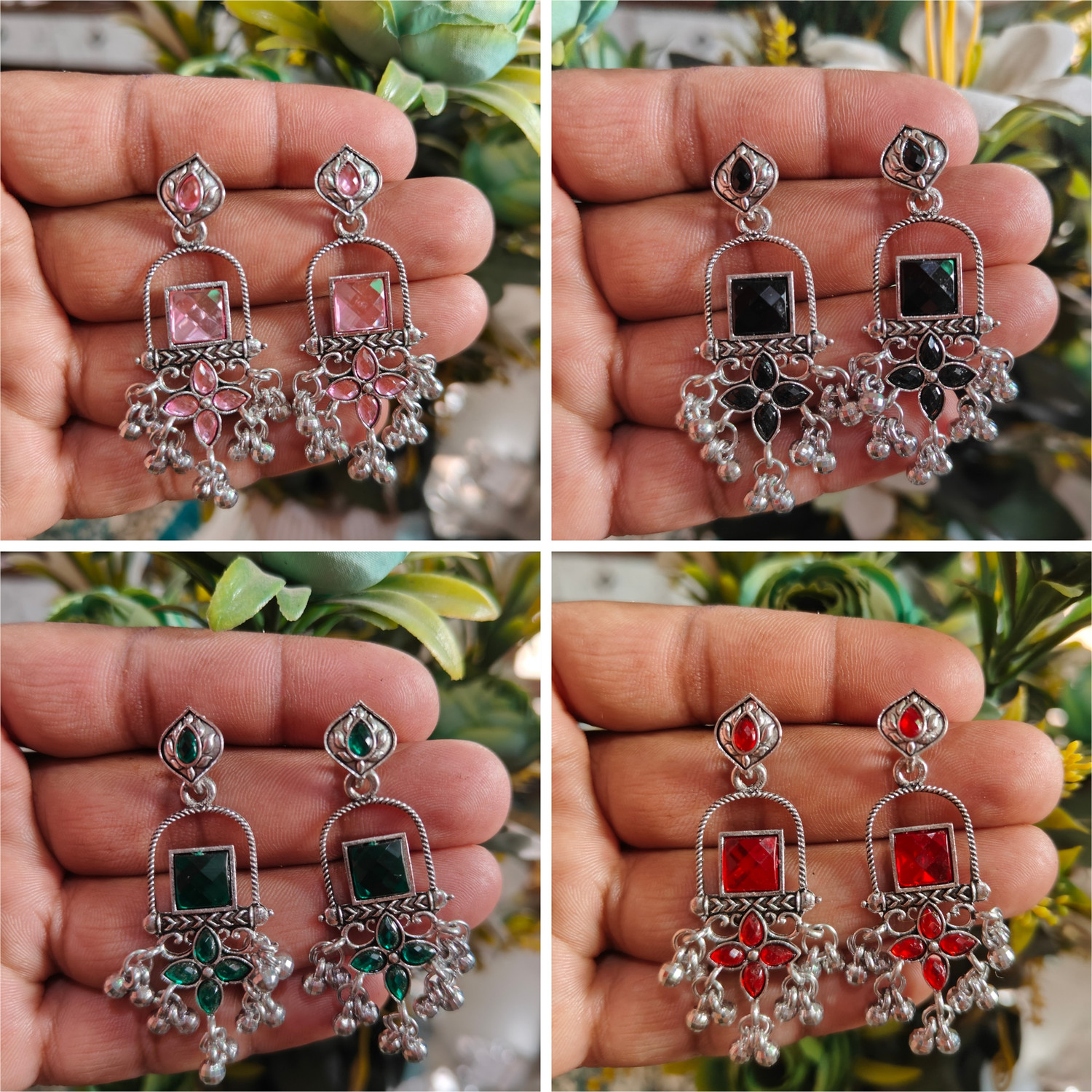 SARTHAK ROYAL Crystal Alloy Drops & Danglers, Earring Set