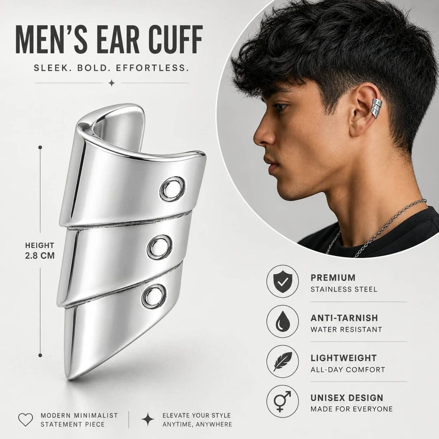UNGALI JEWELS Men's Helix Cartilage Earring - Image 3
