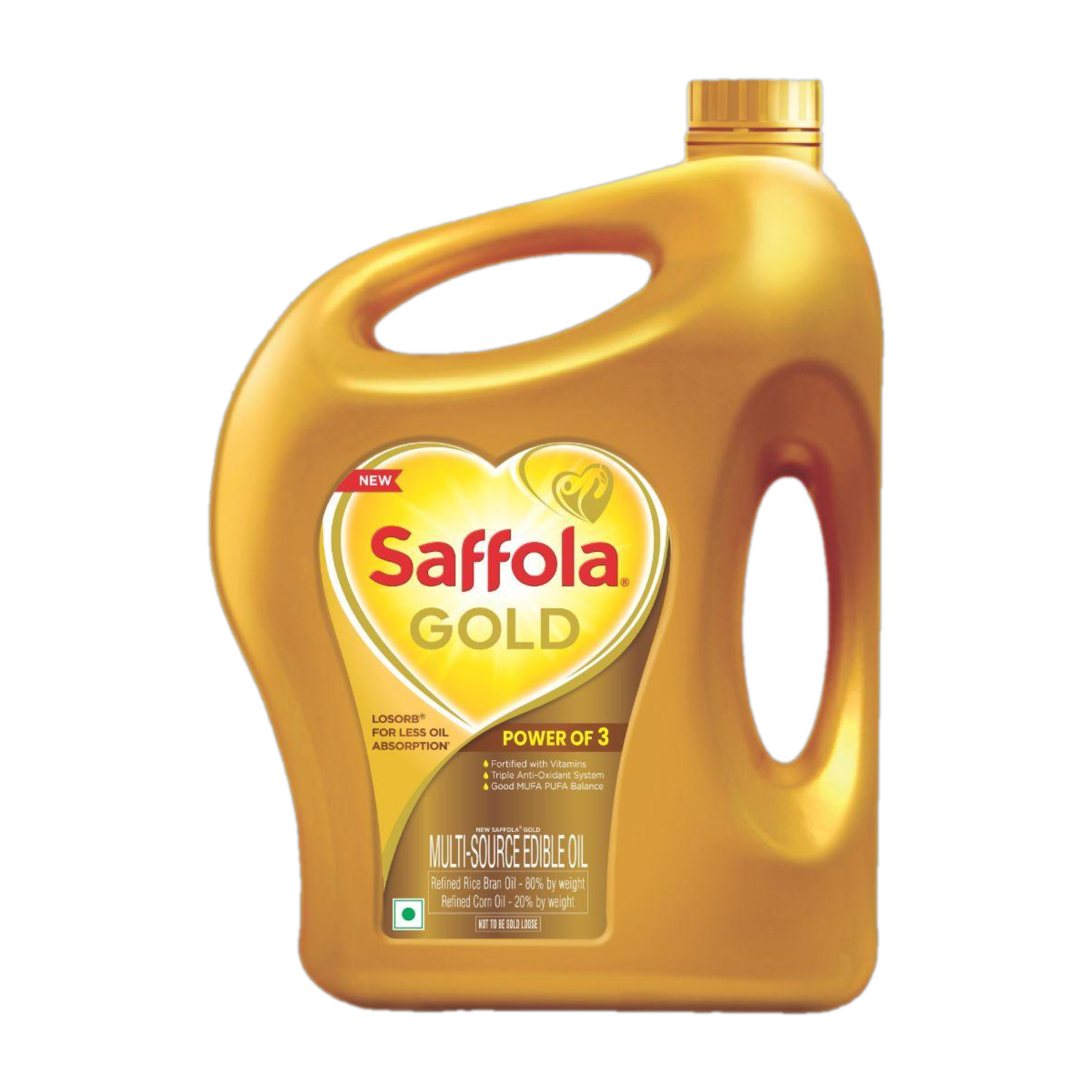 Saffola Gold Rice Bran & Corn Oil, 1L - Image 1