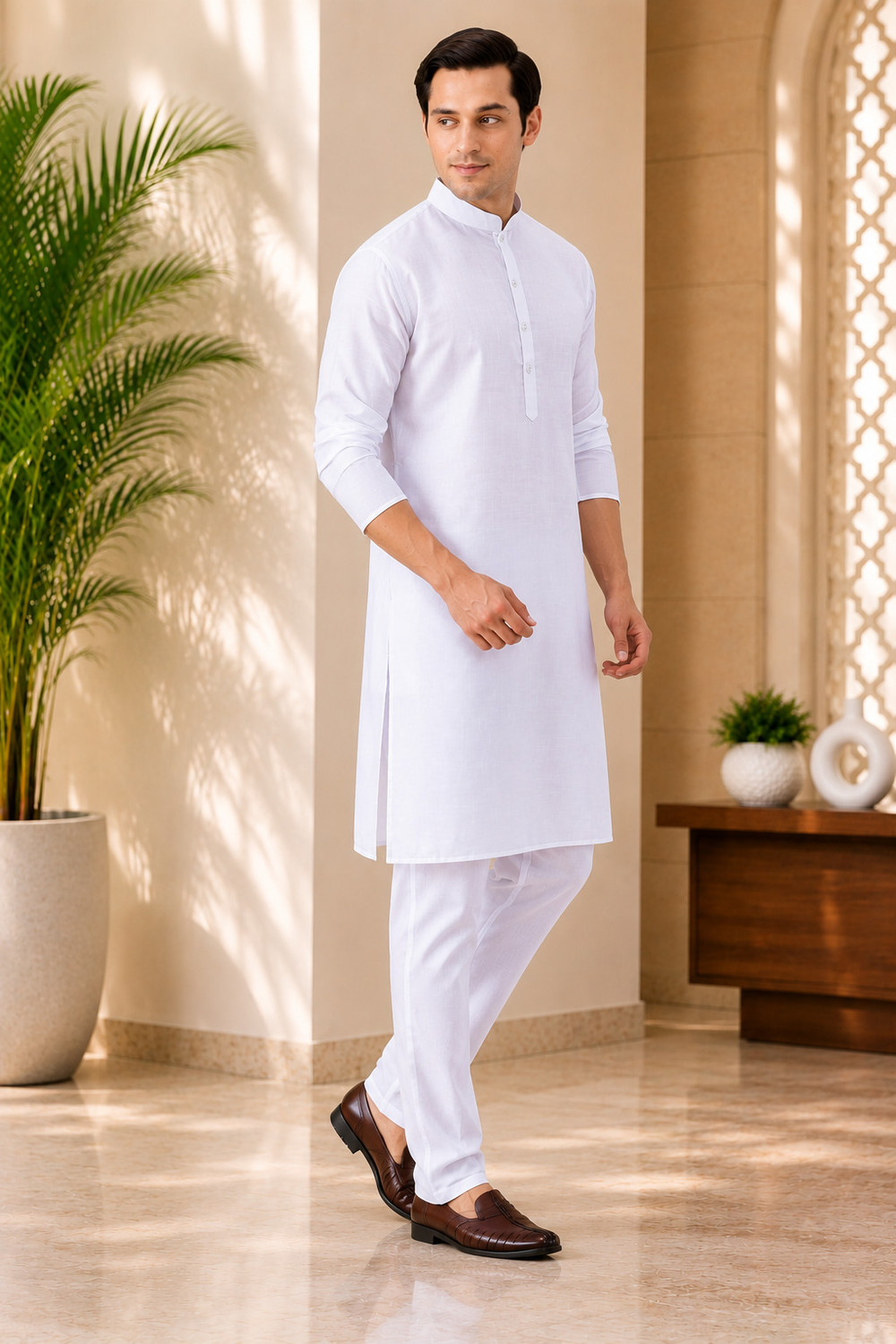 ELANHOOD Men Kurta Pyjama Set