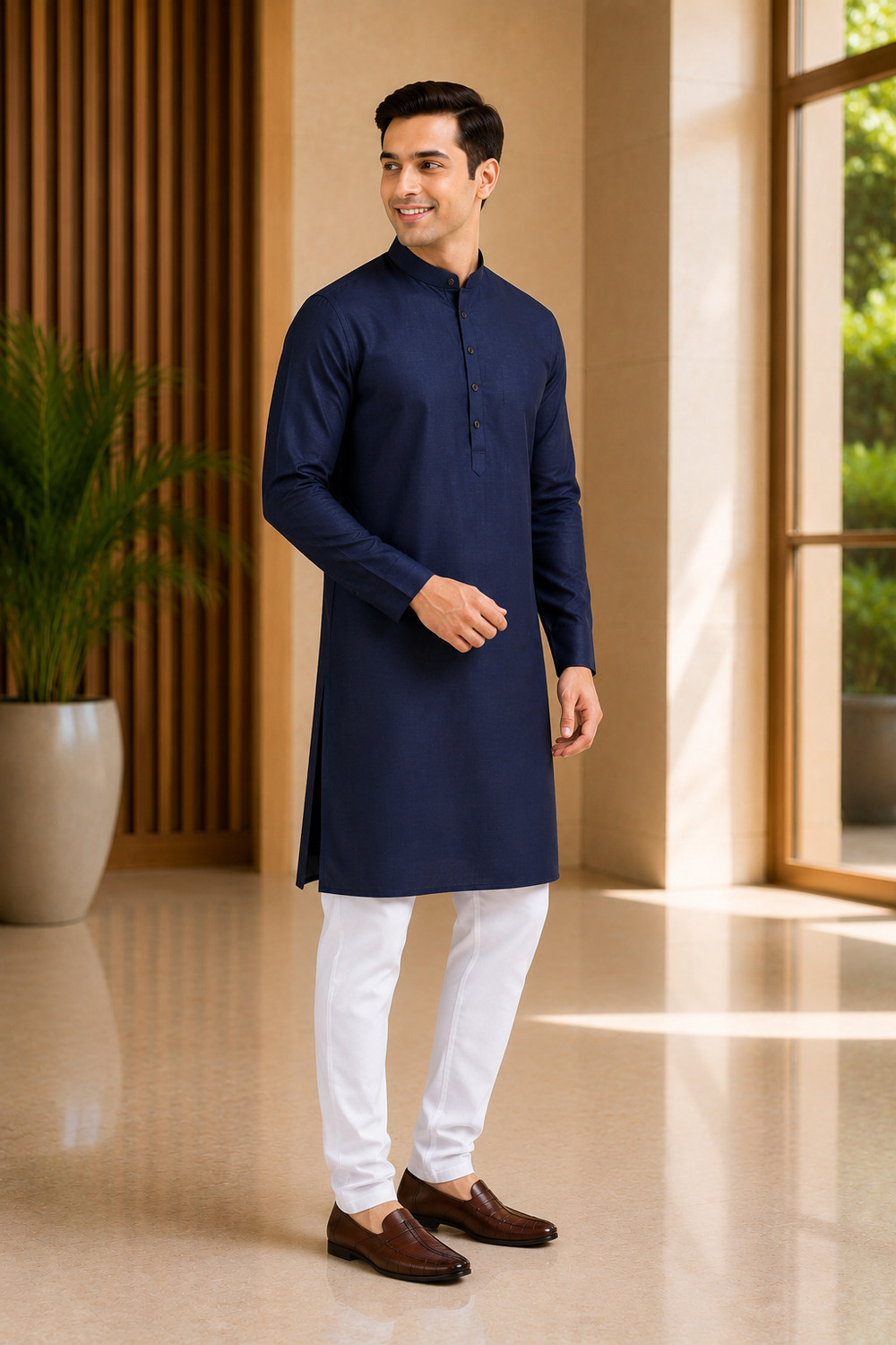 ELANHOOD Men Kurta Pyjama Set