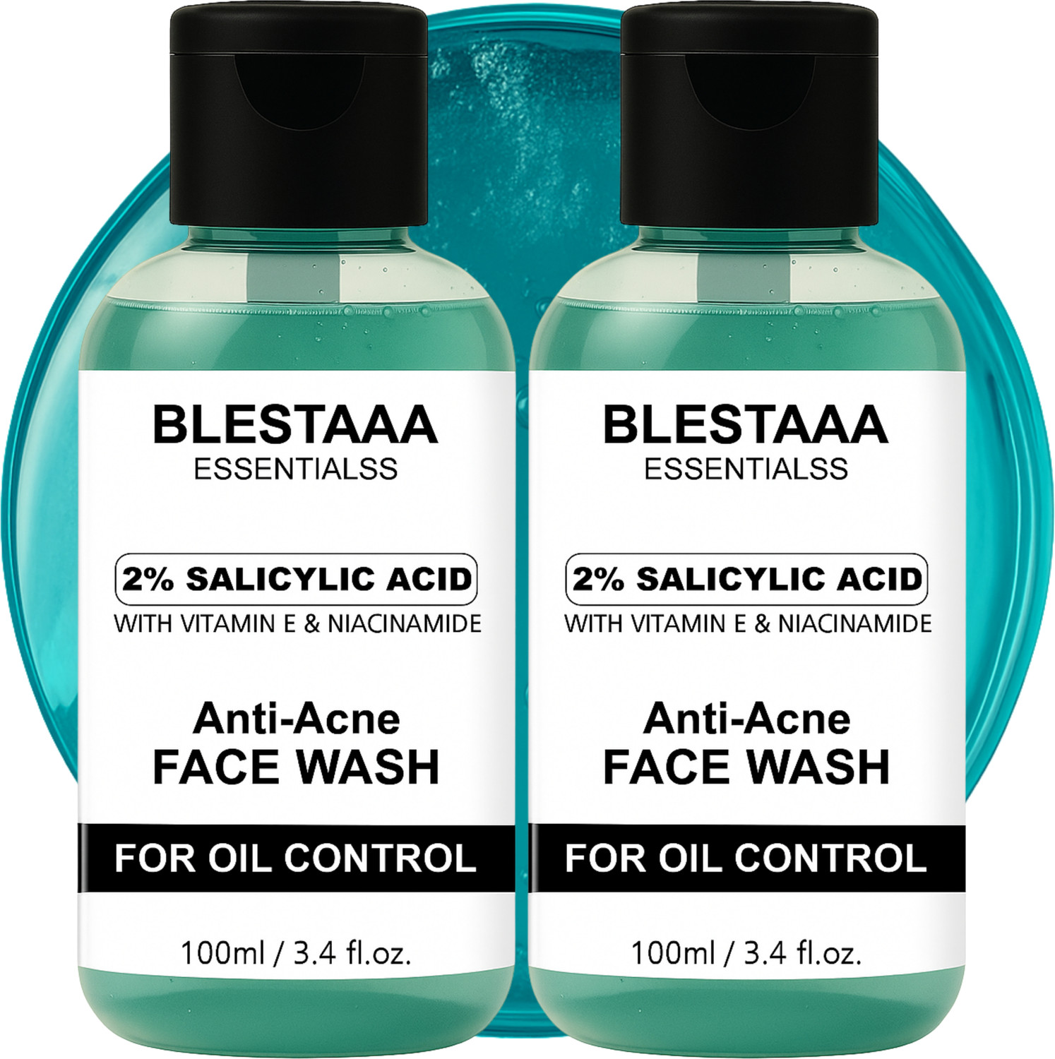 blestaaa essentialss 2% Salicylic Acid For Oily Skin | Anti Face Cleanser With Niacinamide & Vitamin E For Acne . Face Wash