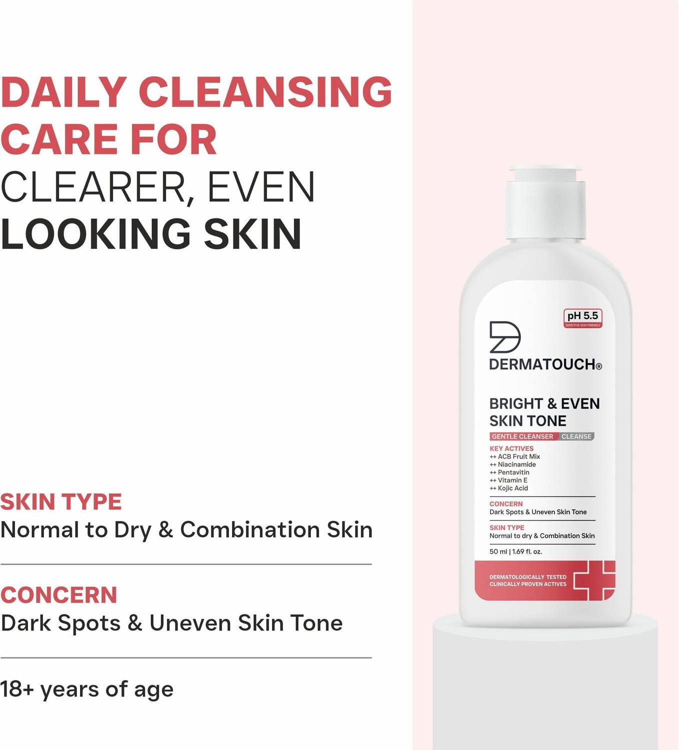 Dermatouch Bright & Even Skin Tone Gentle Cleanser - Image 5
