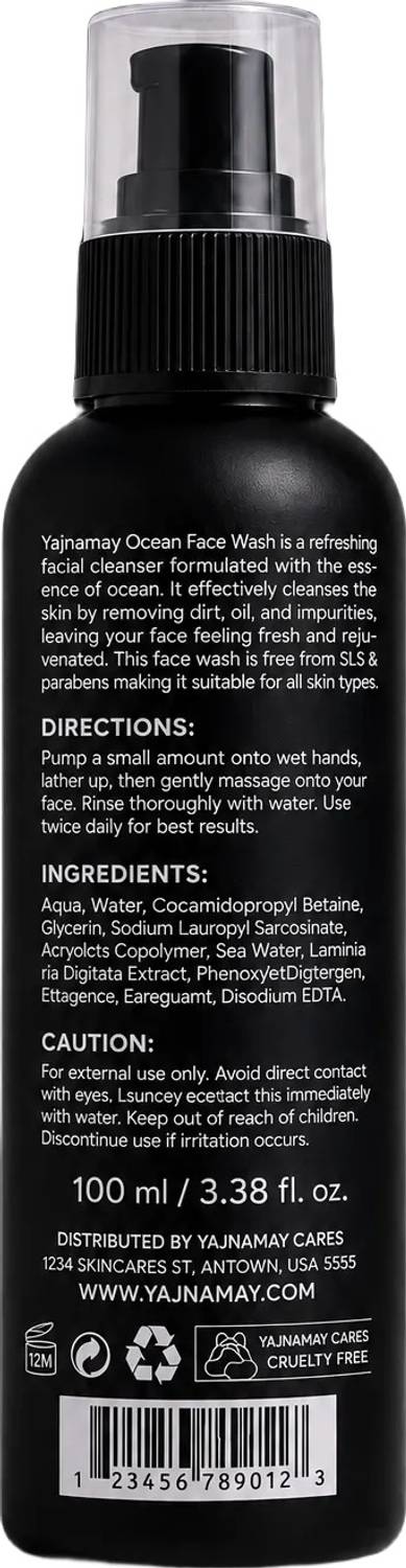 YAJNAMAY Ocean Mineral for Men Face Wash (Pack of 2) - Image 5