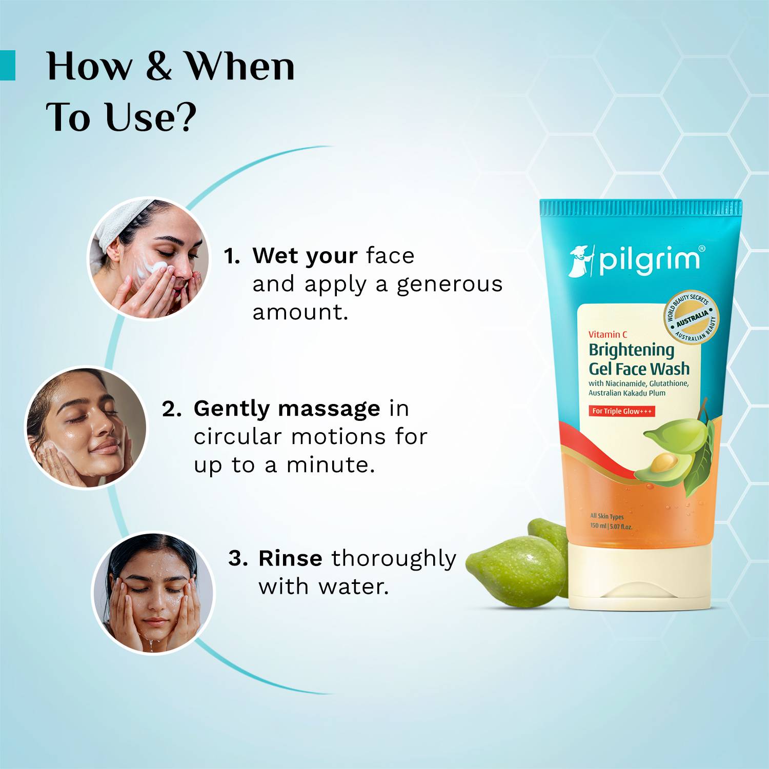 Pilgrim Vitamin C Brightening Gel 100 ml - Image 5