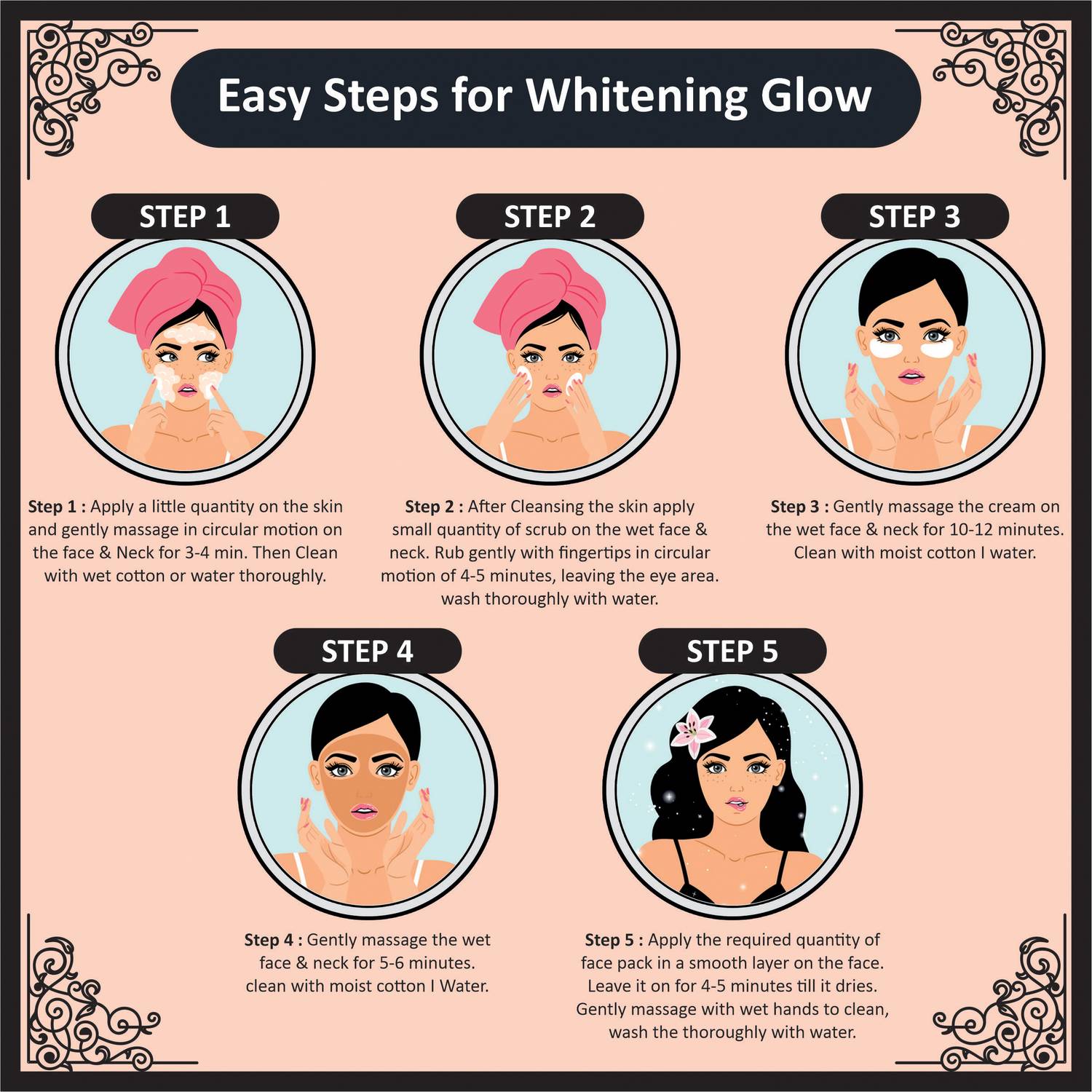 Grawya Red Wine Skin Whitening Facial Kit Pack of 5 - Image 3