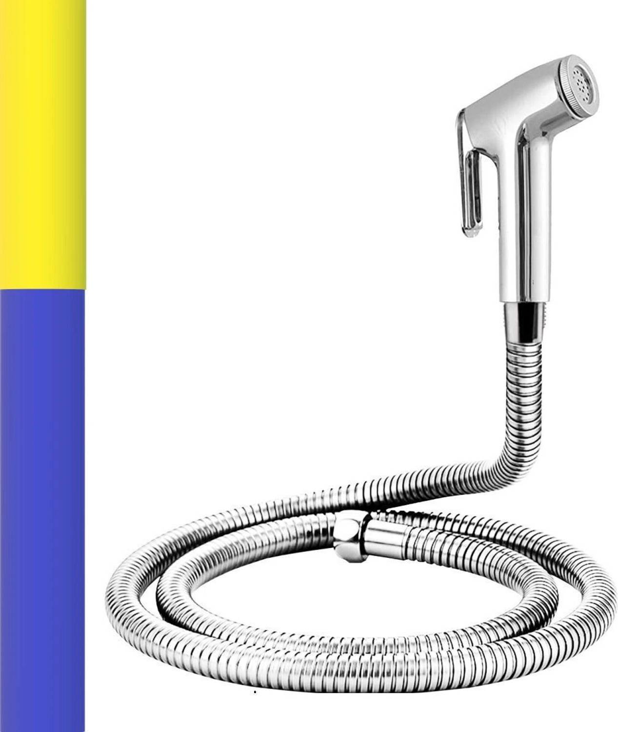 MAYUR ÖCICH HEALTH FAUCET HIGH PRESS (HEAVY DUTY) HF-561 W. 1 MTR FLEXIBLE SS TUBE AND HOOK JET SPRAY [ HAND SHOWER FOR TOILET] WATER TAP [ BATHROOM TAP] COMMODE Health  Faucet