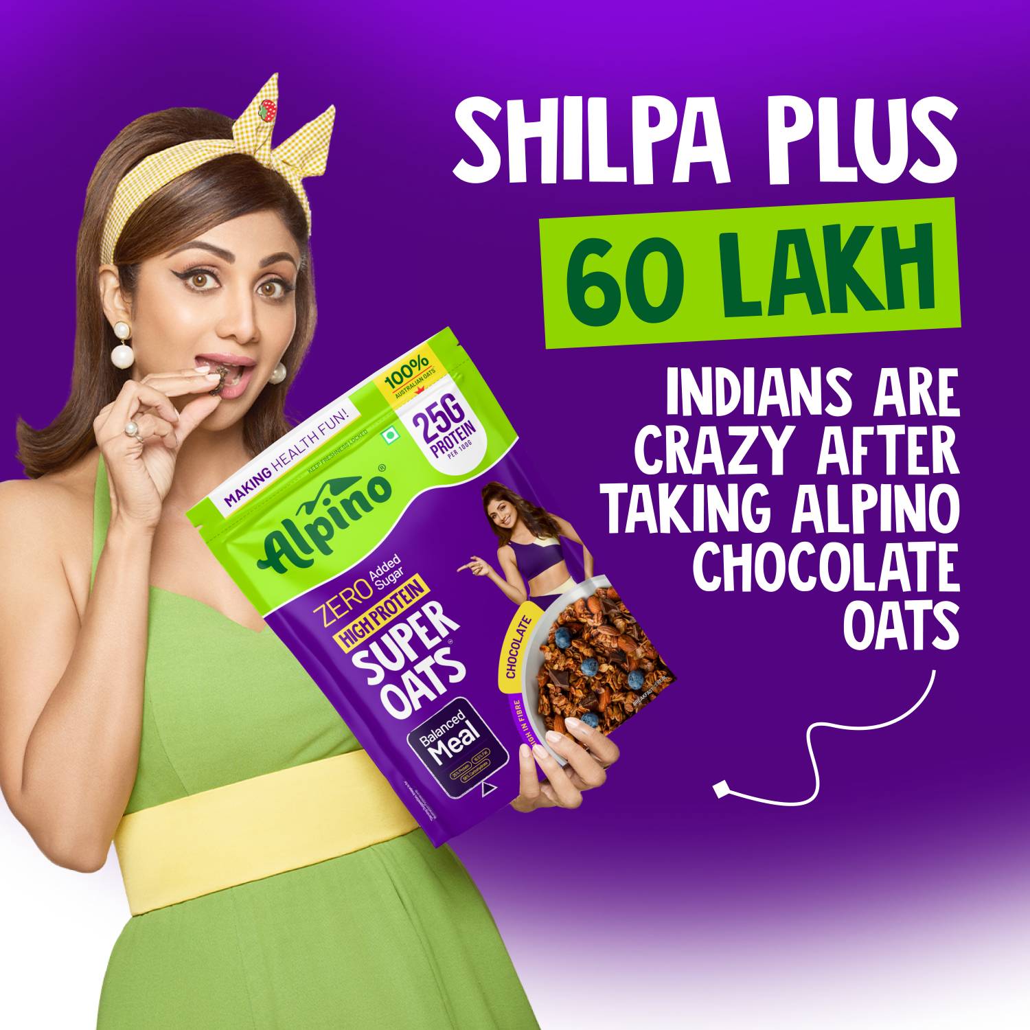 ALPINO 25g High Protein Super Oats Chocolate - Image 4