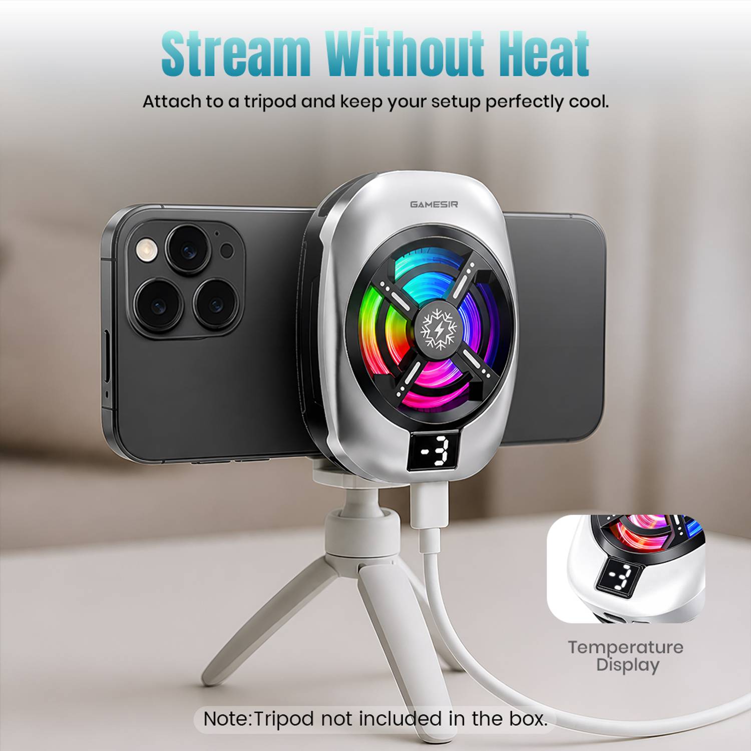 Gameisr TL16 Gaming Mobile Cooling Fan with RGB Light - Image 2