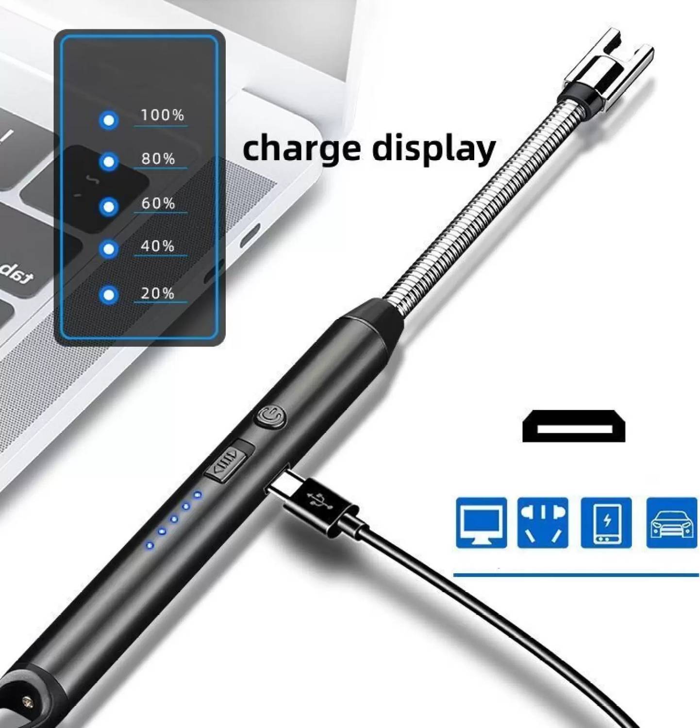 EYESEEK 360° Rotatable Aluminium Gas Lighter - Image 2