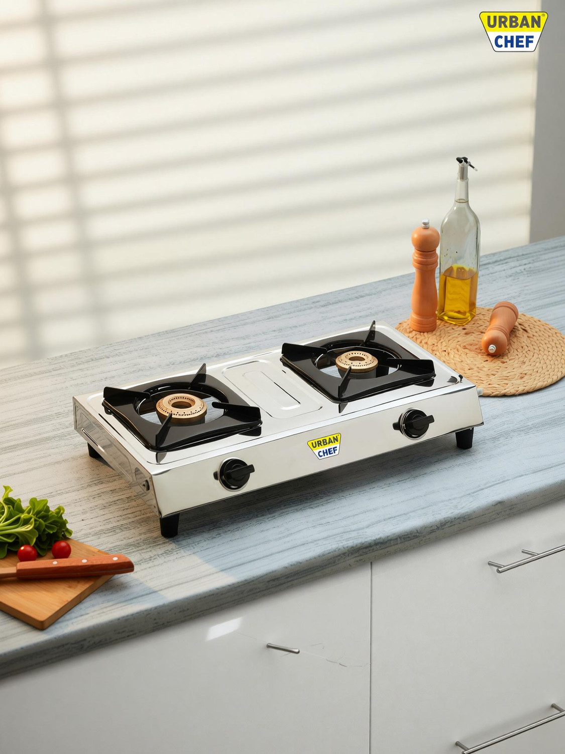 Urban Chef Stainless Steel Manual Gas Stove