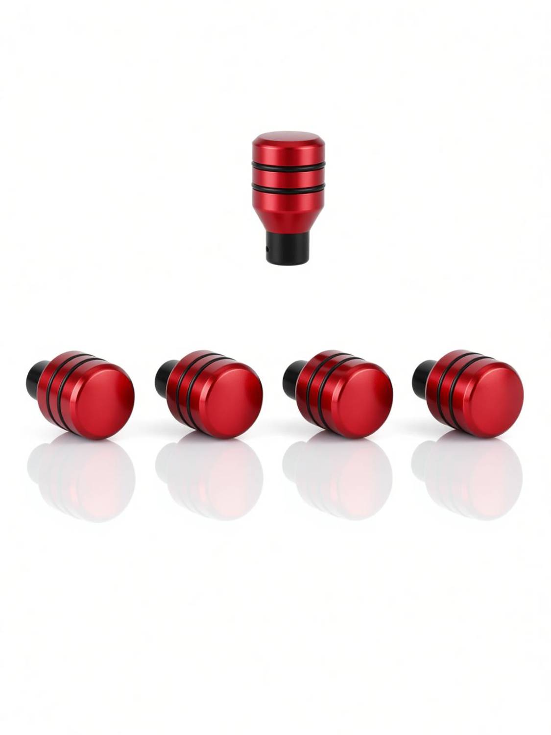 4-Pack Yellow Aluminum Door Lock Knobs – Universal Interior Car Accessory (49x11mm)