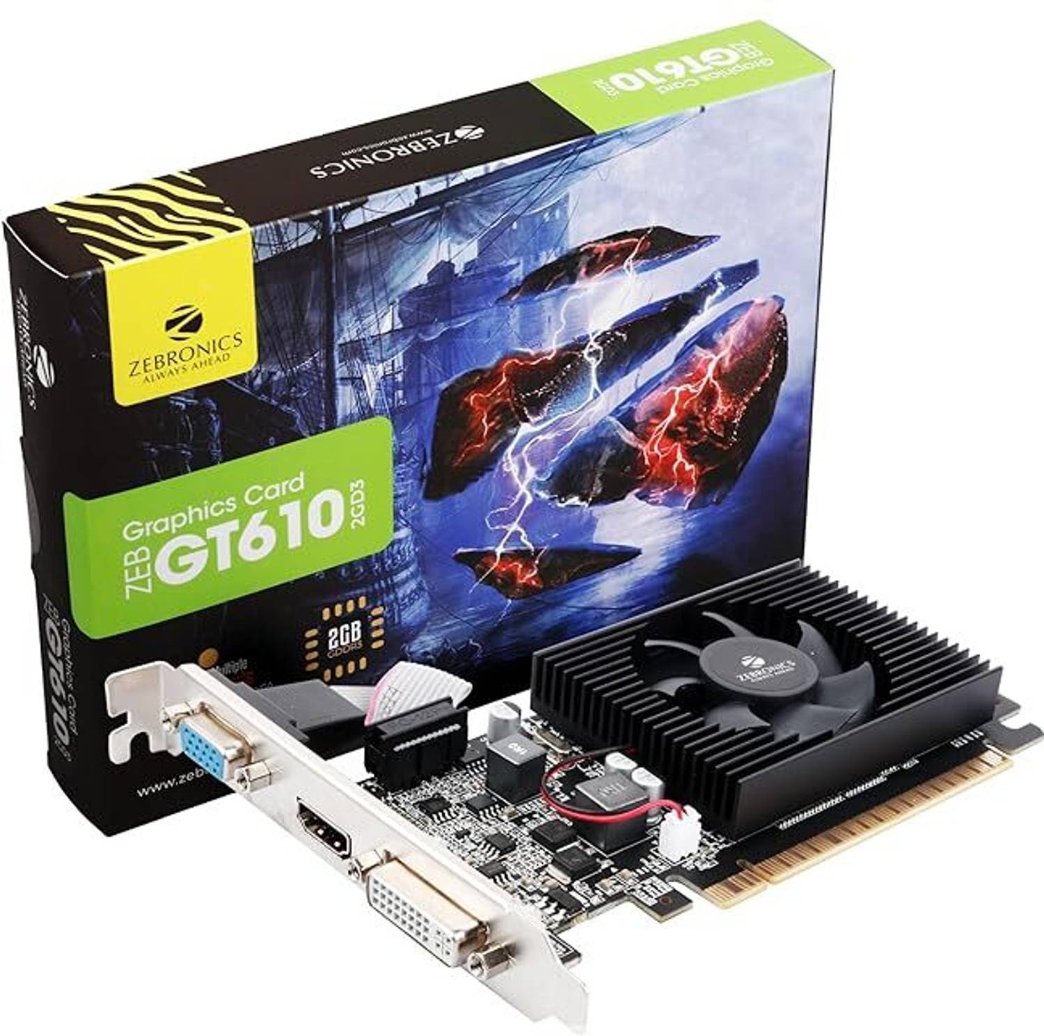 ZEBRONICS Gt610 2GB DDR3 Graphics Card Pack of 64 - Image 1