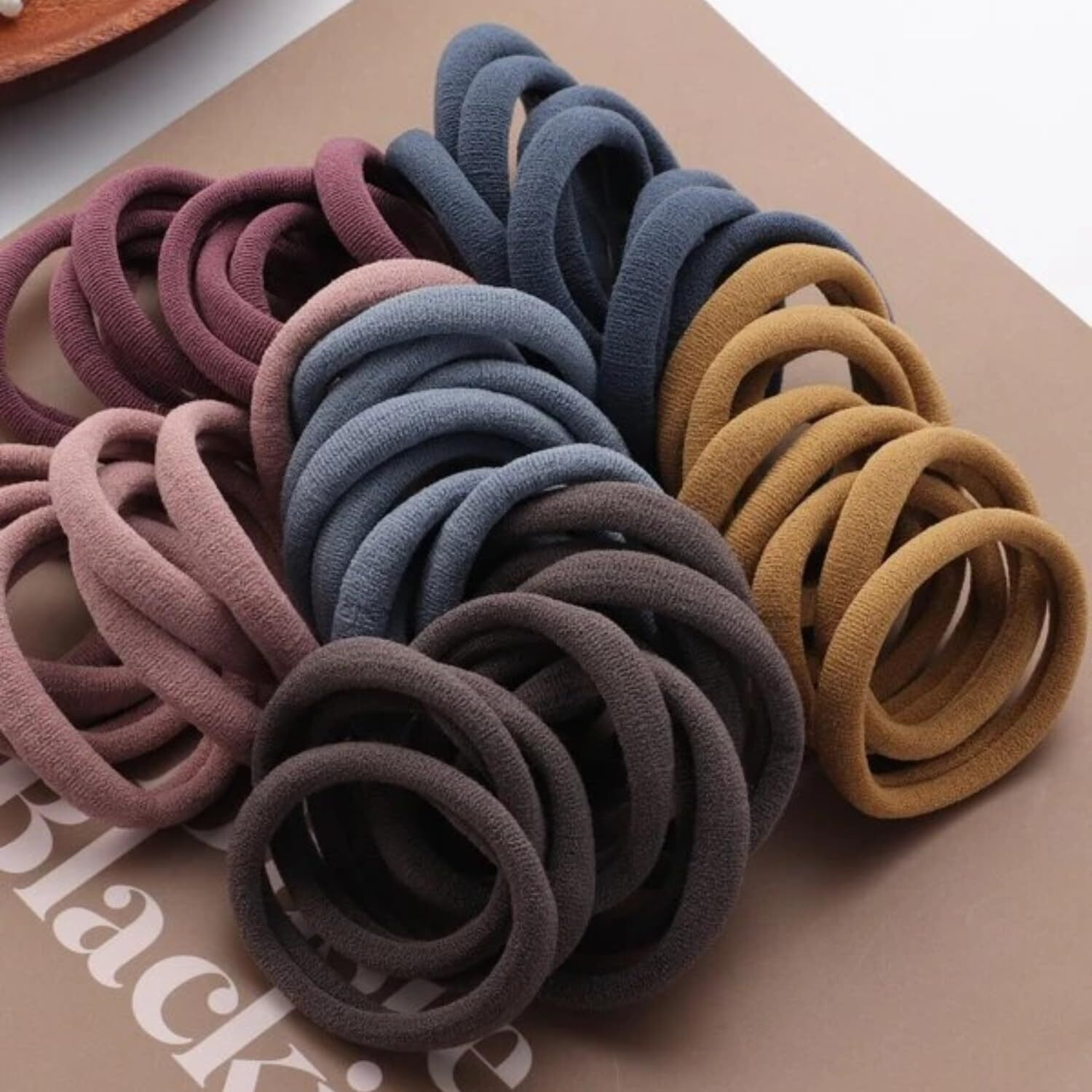 Acsrystor 30 Acsrystor English Soft Thick Seamless Cotton Hair Band for Women Girls Kids Rubber Band