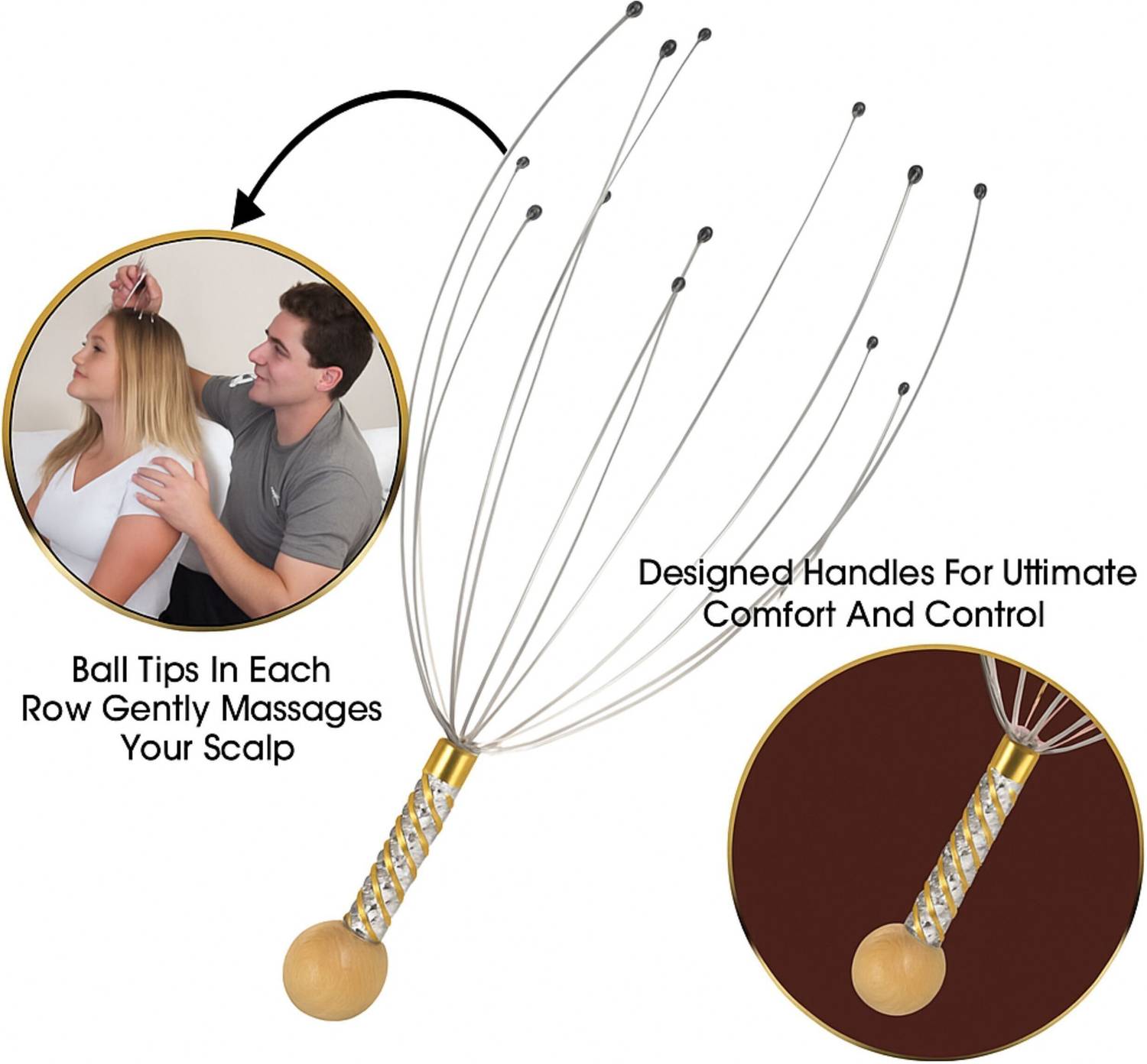 UTKARIA Hair Massager for Men & Women (Pack of 2) - Image 2