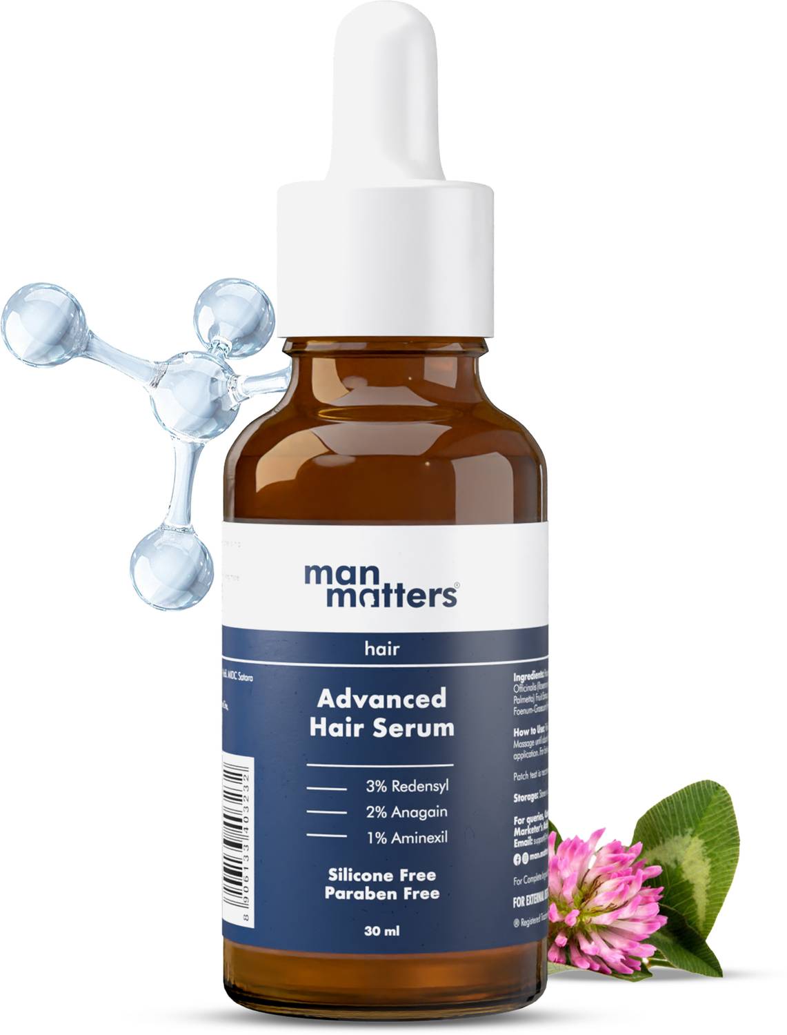 Man Matters Advanced Hair Growth Serum 3% Redensyl 120ml - Image 1